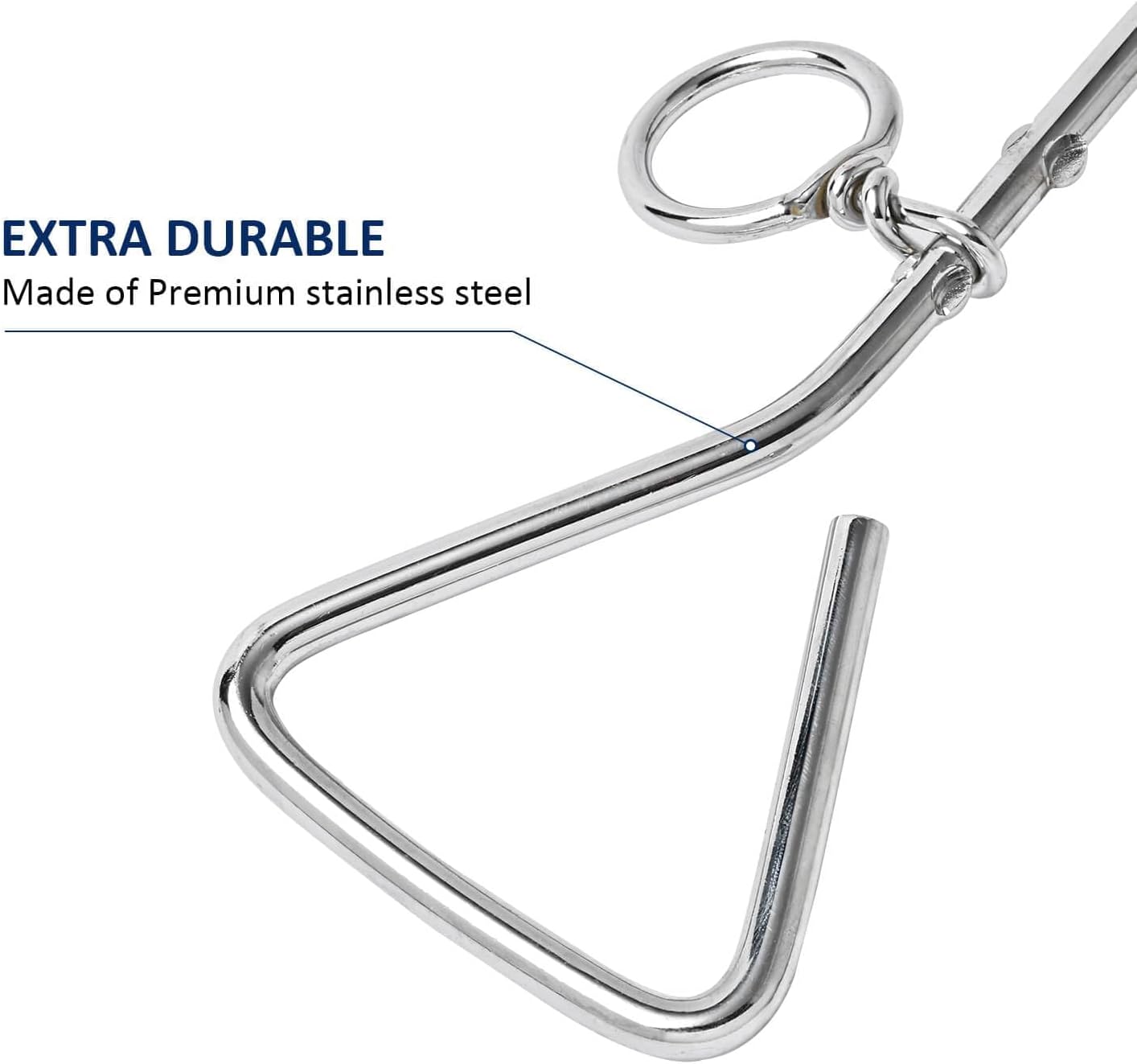 Dog Tie-Out Stake, Durable Silver Spiral Anchorstake, Secure Outdoor Tethering for All Cable Leash Chain, Camping Yard, Rt-Resistant, Easy Installation, Medium, 16 Inch - Image 2