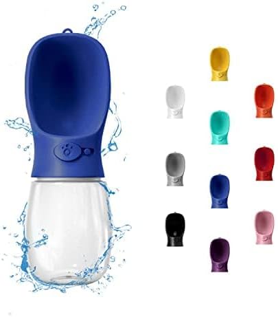 Portable Dog Water Bottle, 12 OZ, Leak Proof Puppy Water Dispenser with Drinking Feeder for Pets Outdoor Walking, Hiking, Travel, Food Grade Plastic - Image 1