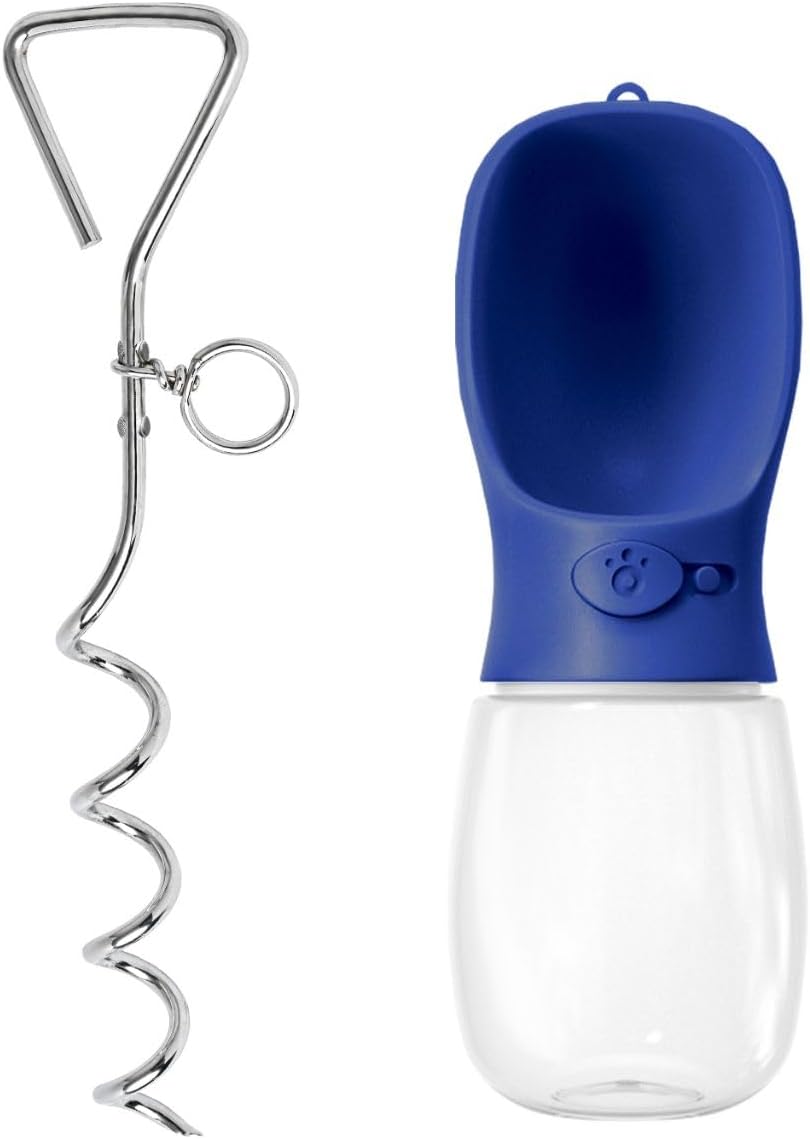 Dog Stake & Leak-Proof Upright Water Cup Set - Image 1