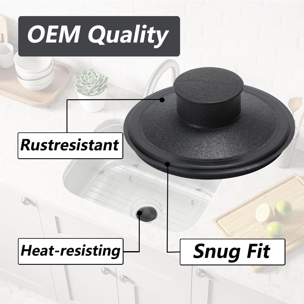 Sink Stopper Exact Replacement for InSinkErator STP-PL/STPPL for Kitchen Drain Stopper and Garbage Disposal Plug, Compatible with Standard 3-1/2