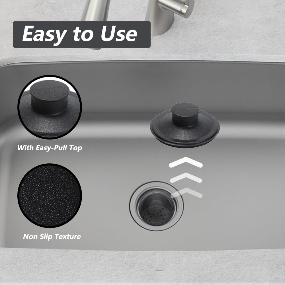 Sink Stopper Exact Replacement for InSinkErator STP-PL/STPPL for Kitchen Drain Stopper and Garbage Disposal Plug, Compatible with Standard 3-1/2
