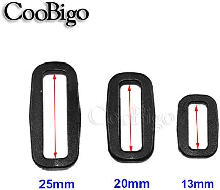CooBigo Strap Loops Looploc Buckles Rectangle Rings Plastic Black Backpack Straps Webbing Bag Parts - Image 6