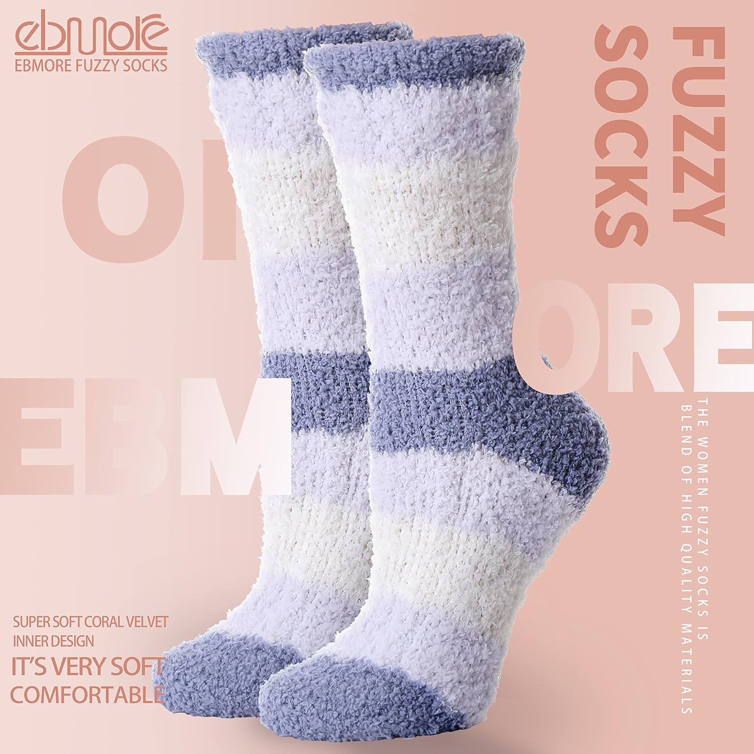 Womens Fuzzy Socks Fleece Fluffy Cabin Plh Warm Sleep Soft Cozy Winter Adult Socks - Image 6