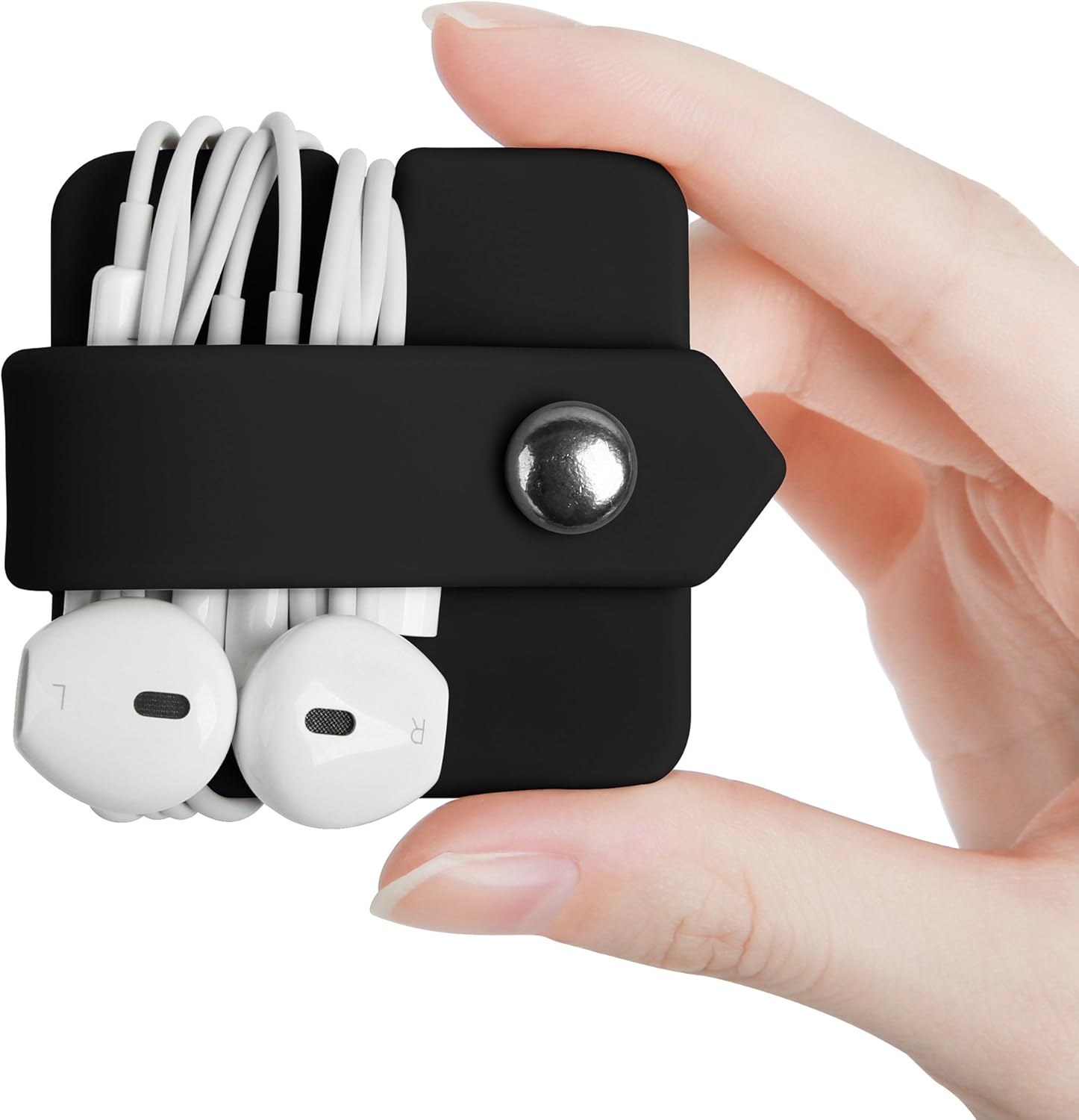 Silicone Earphone Organizer Earphone Wrap Winder Headphone Cord Organizer Wrap Winder Manager/Cable Winder 2 Pieces - Image 2