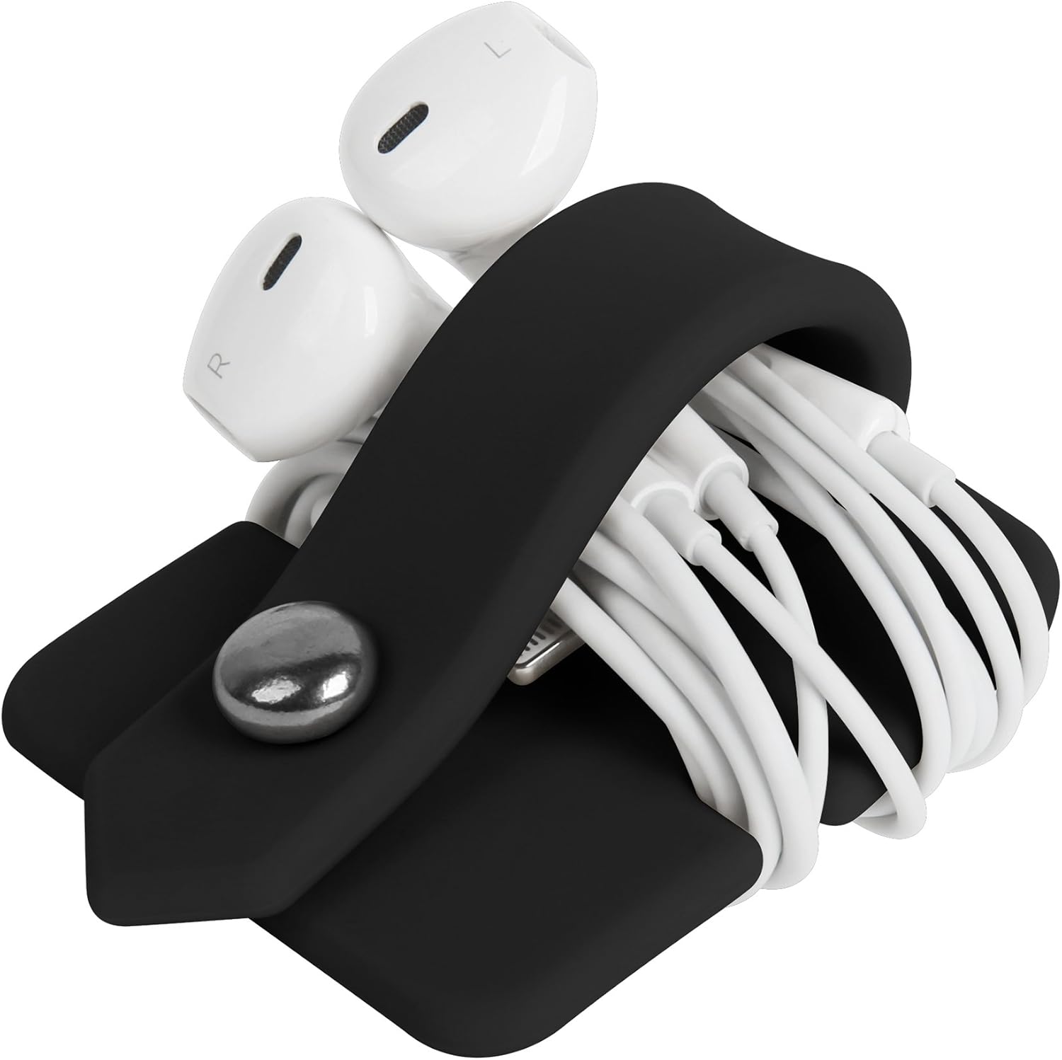 Silicone Earphone Organizer Earphone Wrap Winder Headphone Cord Organizer Wrap Winder Manager/Cable Winder 2 Pieces - Image 7