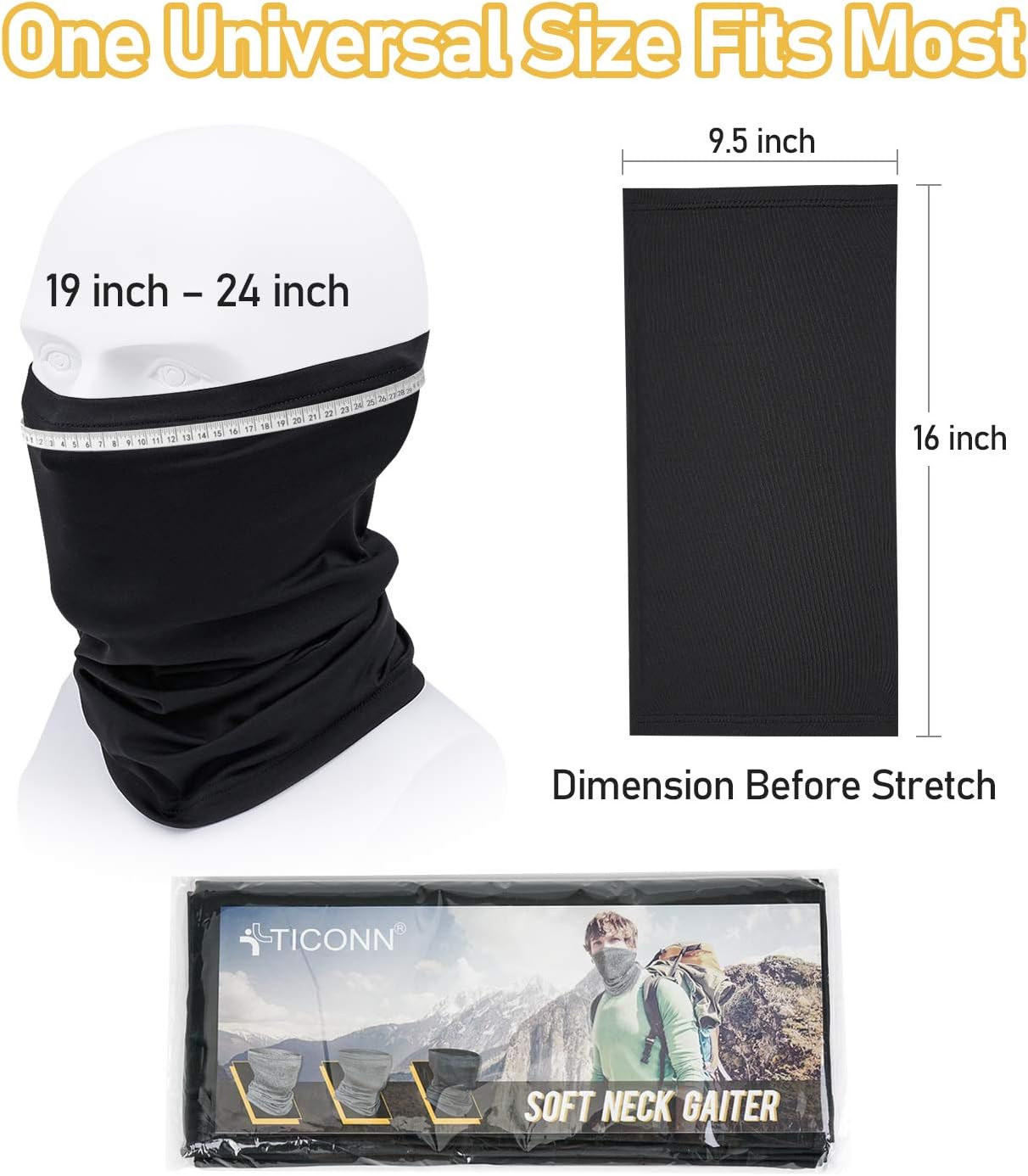 Neck Gaiter Face Cover Scarf, Neck Warmer Breathable Sun & Wind-proof for Skiing Fishing Hiking Cycling - Image 7