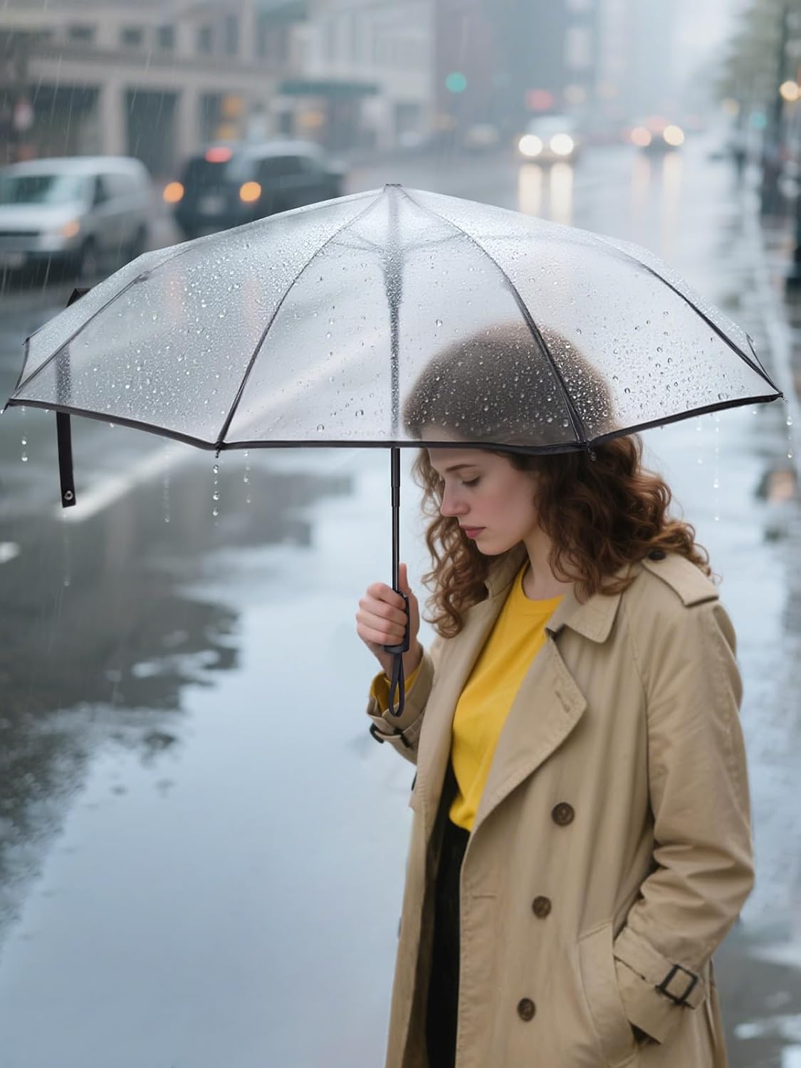 Windproof Compact Travel Umbrellas for Rain and Sun, Withstands 85MPH Winds Auto Open Close Folding Umbrella with Ergonomic Handle, Quick Dry Canopy for Commuting or Backpack - Image 7
