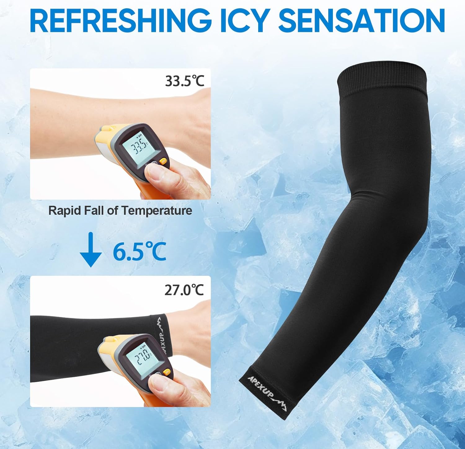 Cooling Arm Sleeves for Men Women, UV Sun Protection UPF 50, Volleyball Arm Sleeves Compression Sleeves for Outdoor - Image 5