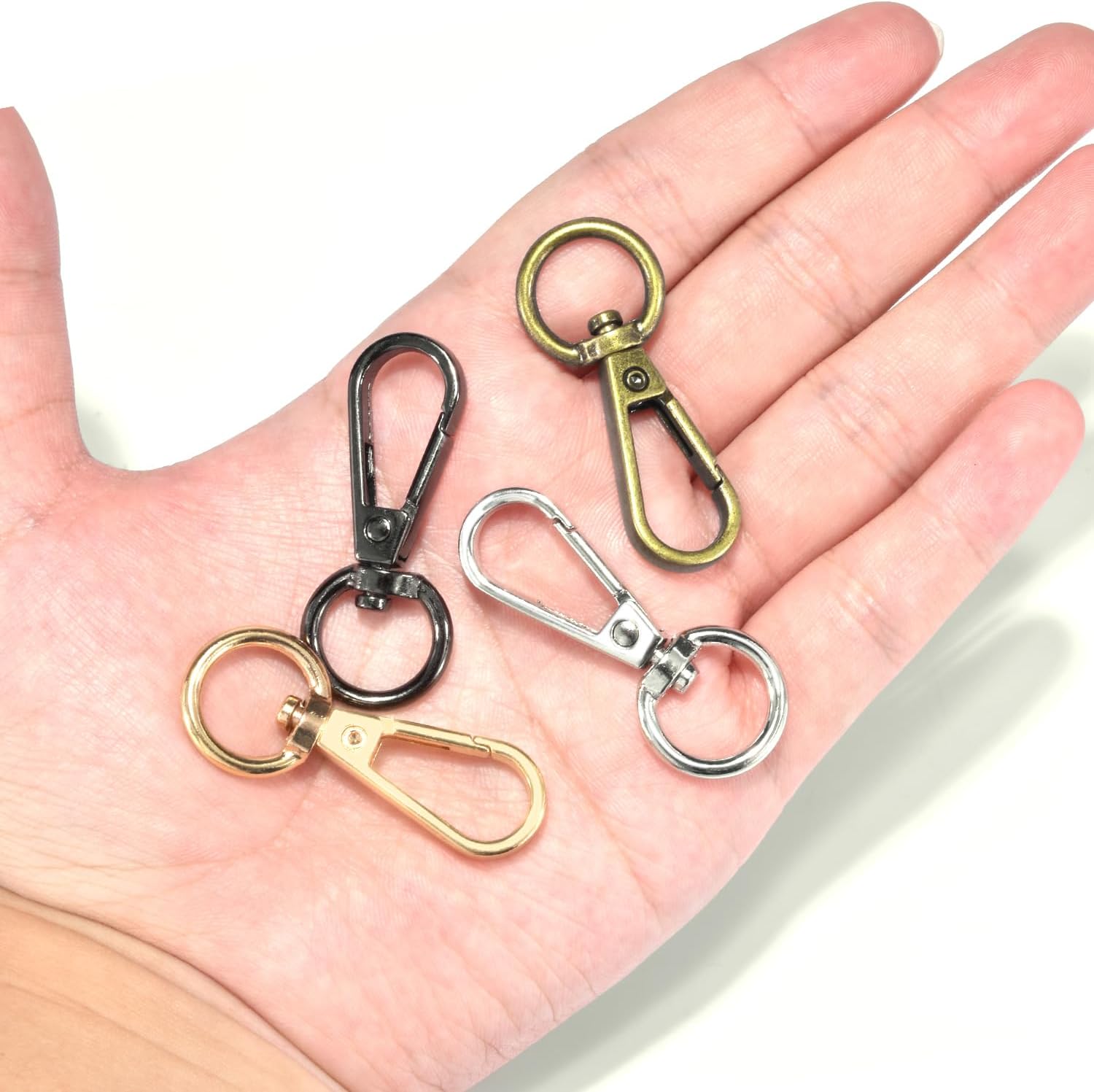 1/2 Inch Lobster Claw Clasp Swivel Snap Hook for Purse, 12 Pack Metal Swivel Lobster Clasps Purse Bag Strap Hardware Making Lanyard Hooks Keychain Clip, GunBlack - Image 3