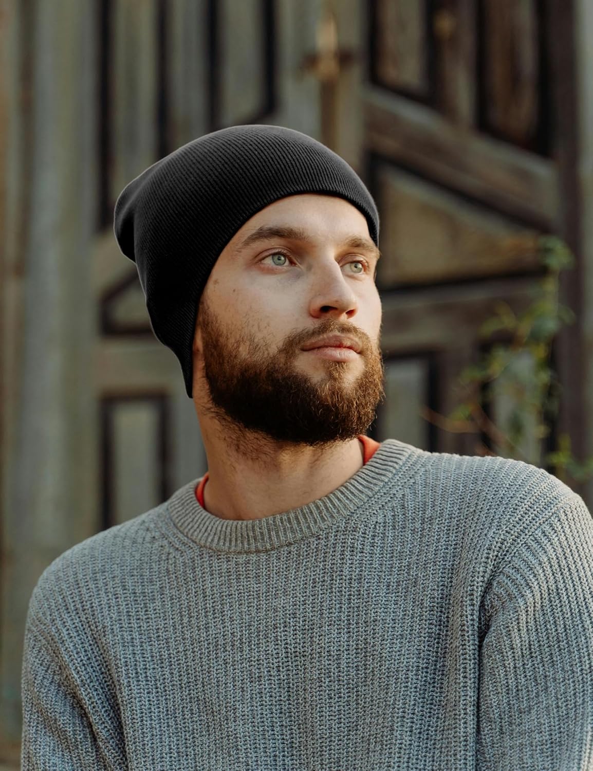 100% Cotton Beanie Hat for Men Women - Soft Unisex Winter Knit Skull Cap, Stretch Fit Fashion Fisherman Beanie - Image 6