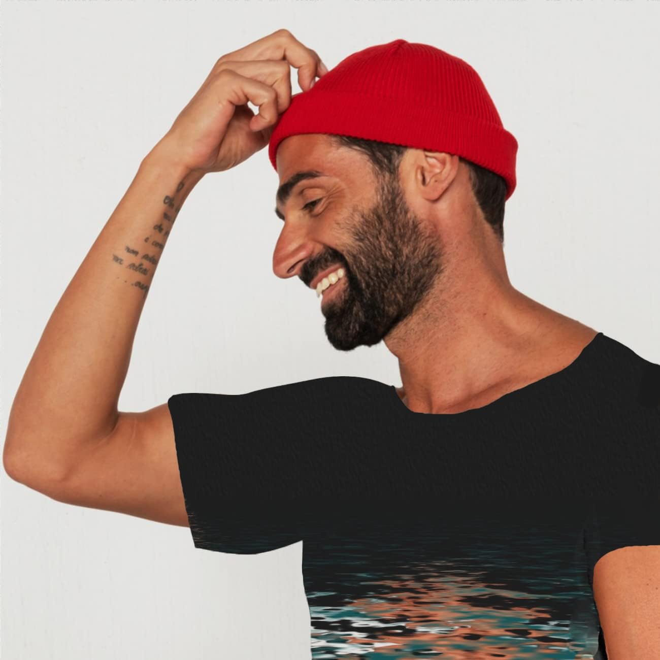 Short Fisherman Beanie for Men Women, Swag Wool Knit Cuff Trawler Skullcap,Winter Warm Hats - Image 3