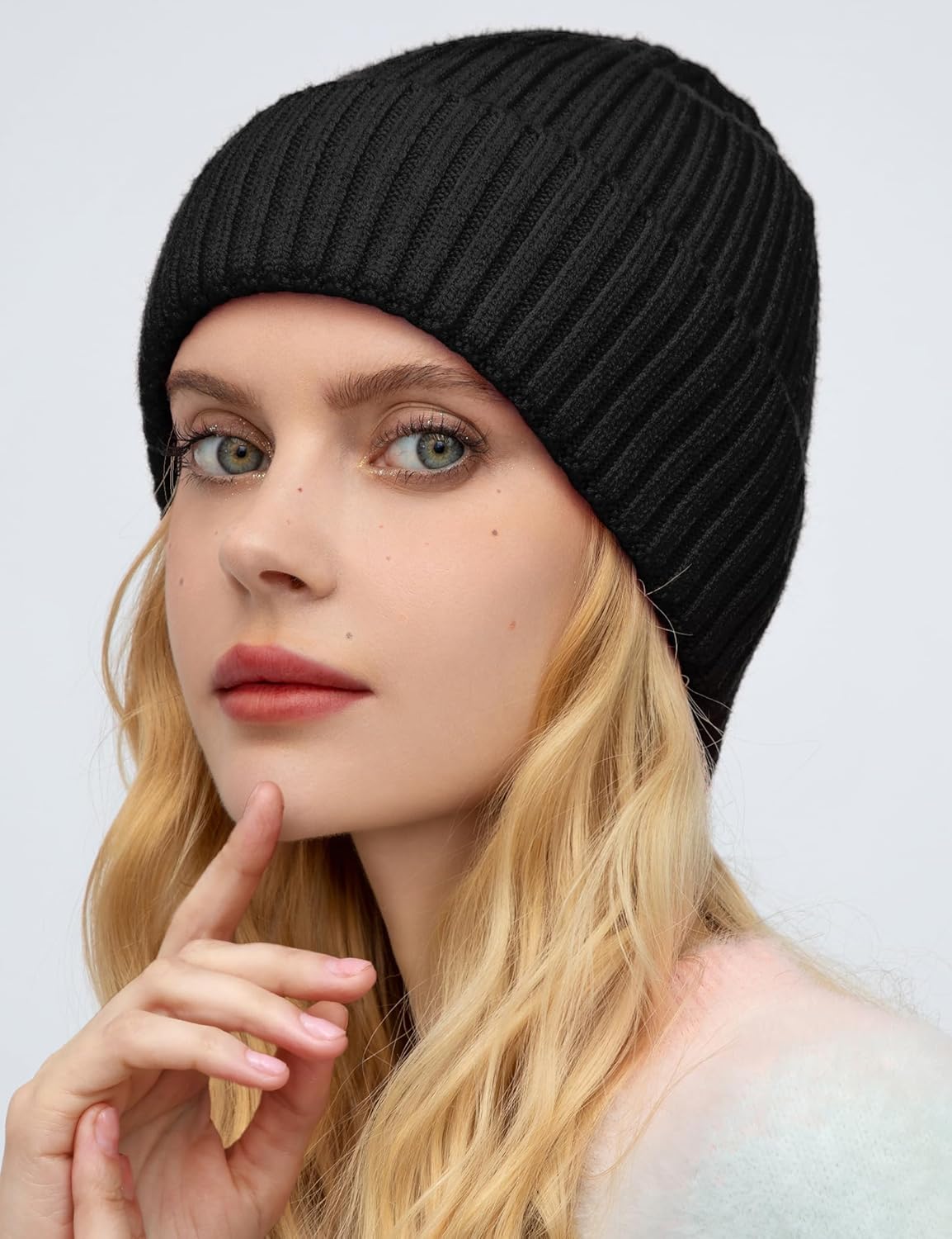 Satin Lined Wool Beanie Hat for Women Men Winter Cold, Warm Knit Fashion Cuffed Beanie Skull Cap Watch Cap - Image 6