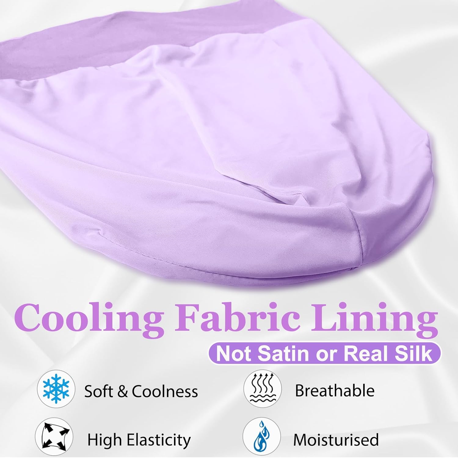 Sleep Cap Bonnet for Sleeping Black Women Men, Adjtable Cooling Lining Bonnets for Curly Hair Wrap Braids Beanie Night Hat - Image 3