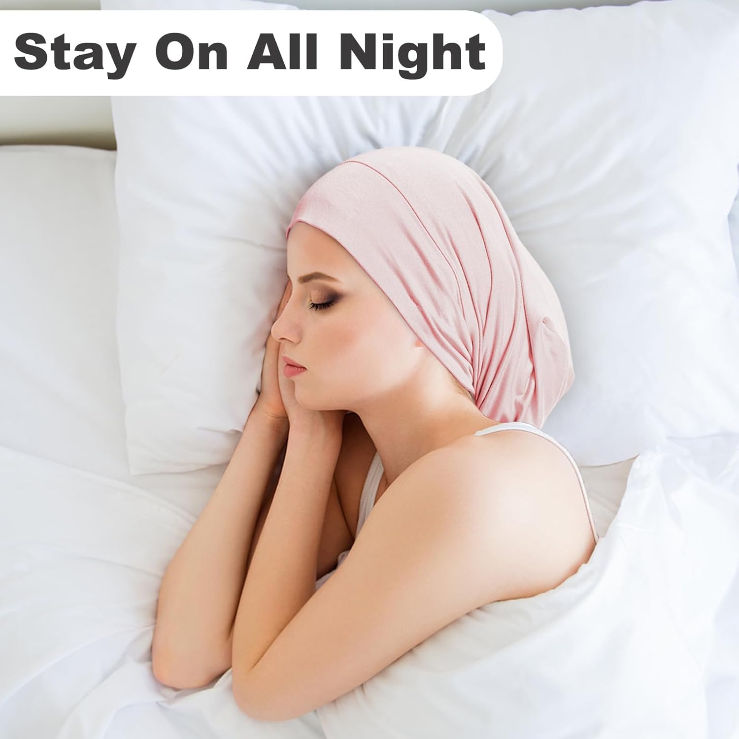 Sleep Cap Bonnet for Sleeping Black Women Men, Adjtable Cooling Lining Bonnets for Curly Hair Wrap Braids Beanie Night Hat - Image 7