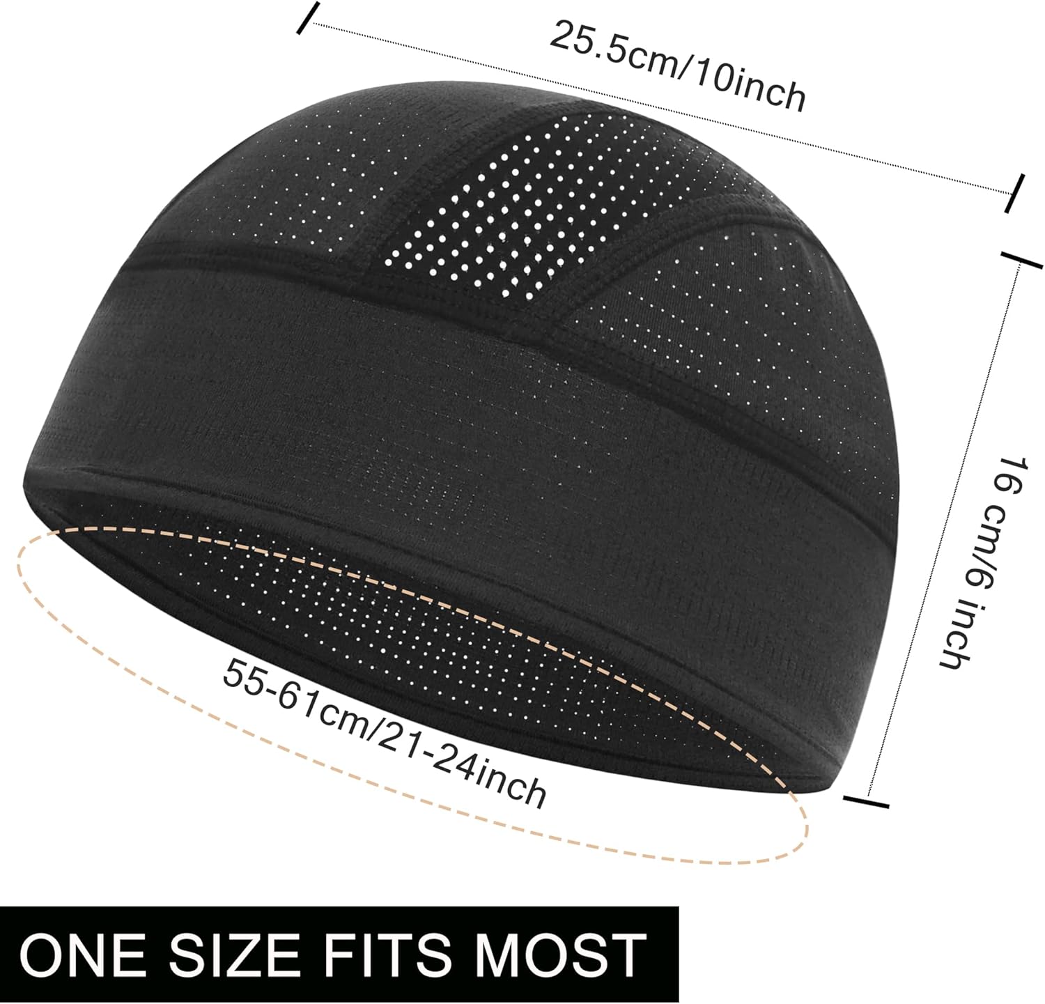 Skull Caps Cooling Helmet Liner,Lightweight Mesh Sweat Wicking Hard Hat Liner Cycling Motorcycle Cap for Men Women - Image 2