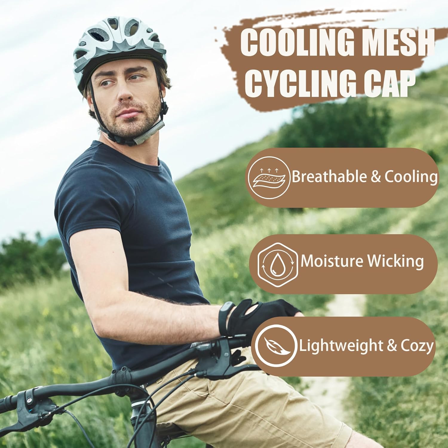 Skull Caps Cooling Helmet Liner,Lightweight Mesh Sweat Wicking Hard Hat Liner Cycling Motorcycle Cap for Men Women - Image 7