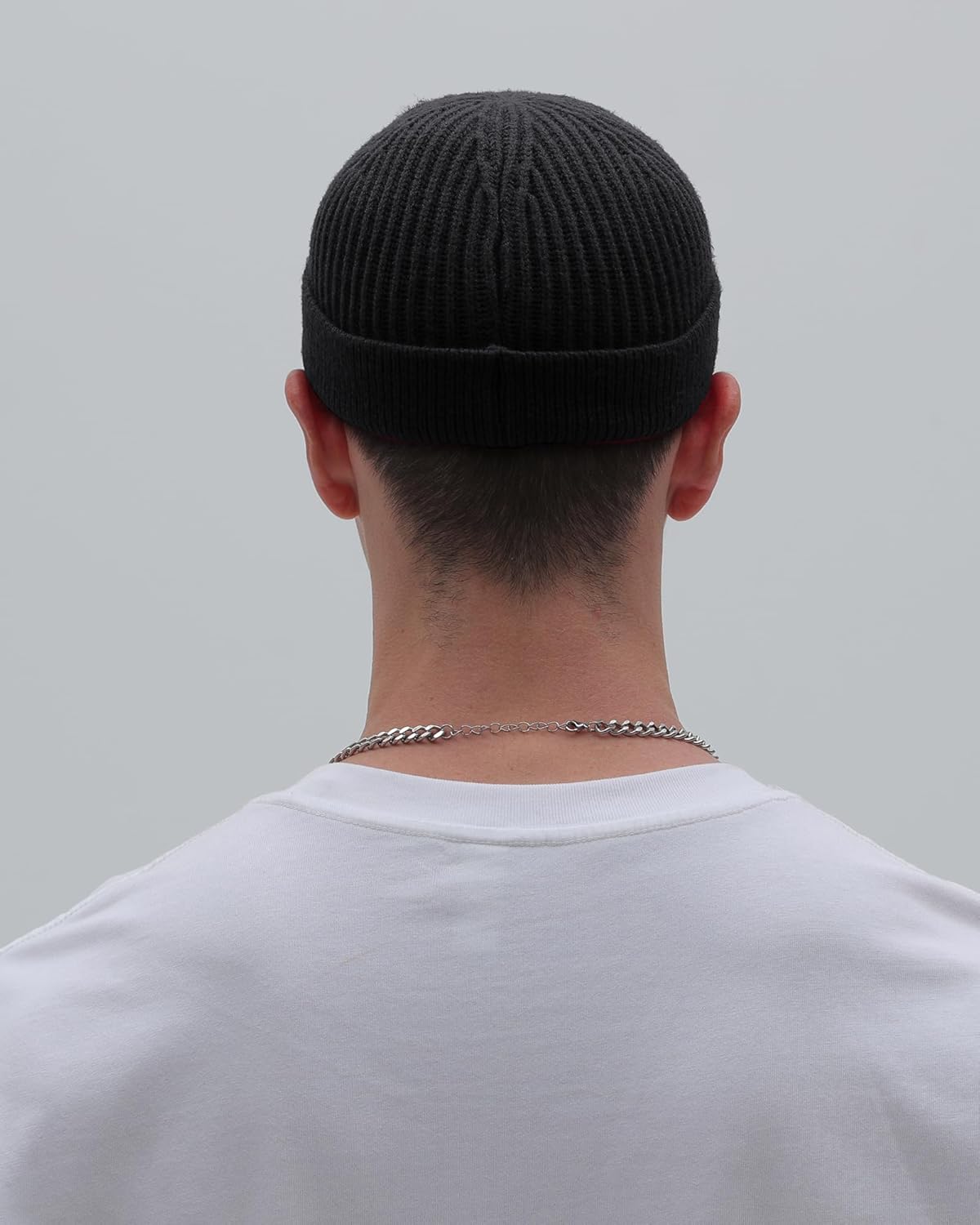 Thin Wool Fisherman Beanie for Men Women, Short Knit Cuff Trawler Watch Hats - Image 4