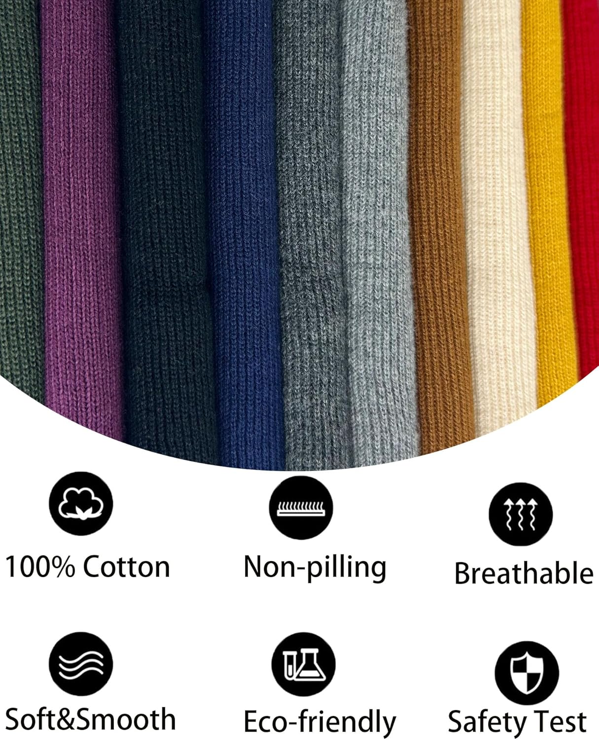 100% Cotton Beanie Hat- Unisex Ultra Soft Winter Warm Stretch Knit Cuffed Hats Fisherman Beanies Skull Cap - Image 6