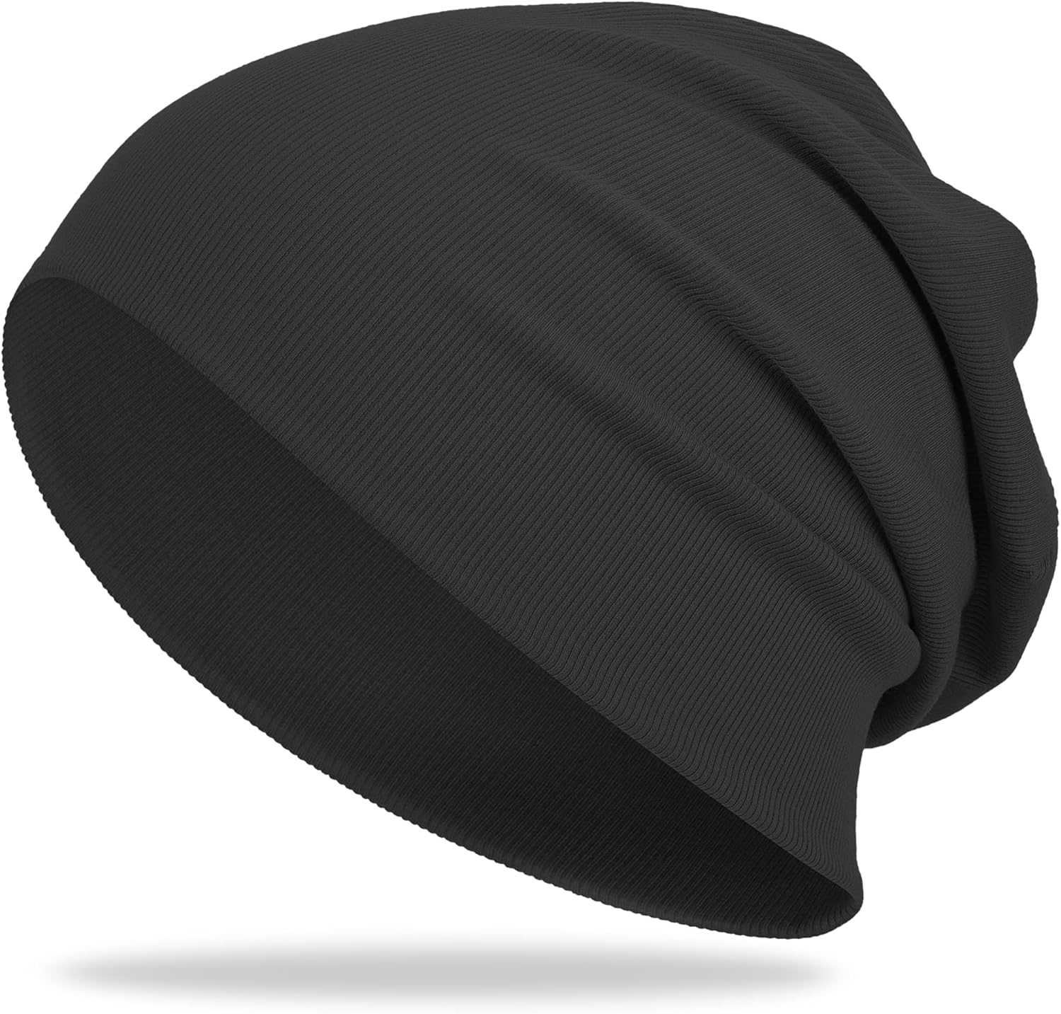 Slouchy Beanie Hats for Women & Men -Ultra-Soft Cotton Knit Cuffed Skull Cap Fashion Style Hipster Lightweight Daily Hat - Image 1