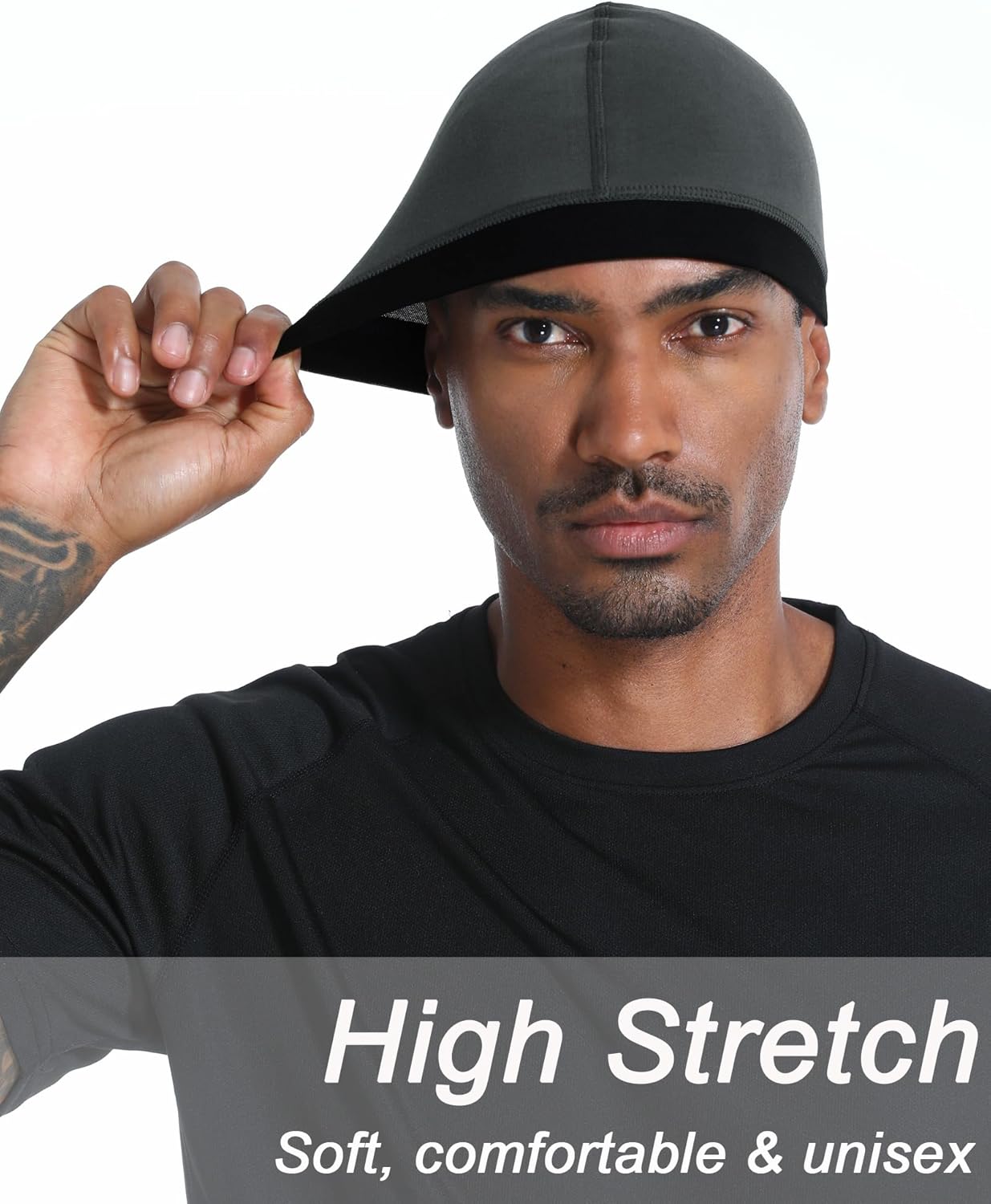Cotton Stocking Wave Cap for Men, Wave Caps for 360 540 720 Waves, Good Compression Over Durag Sleeping Skull Hat - Image 6