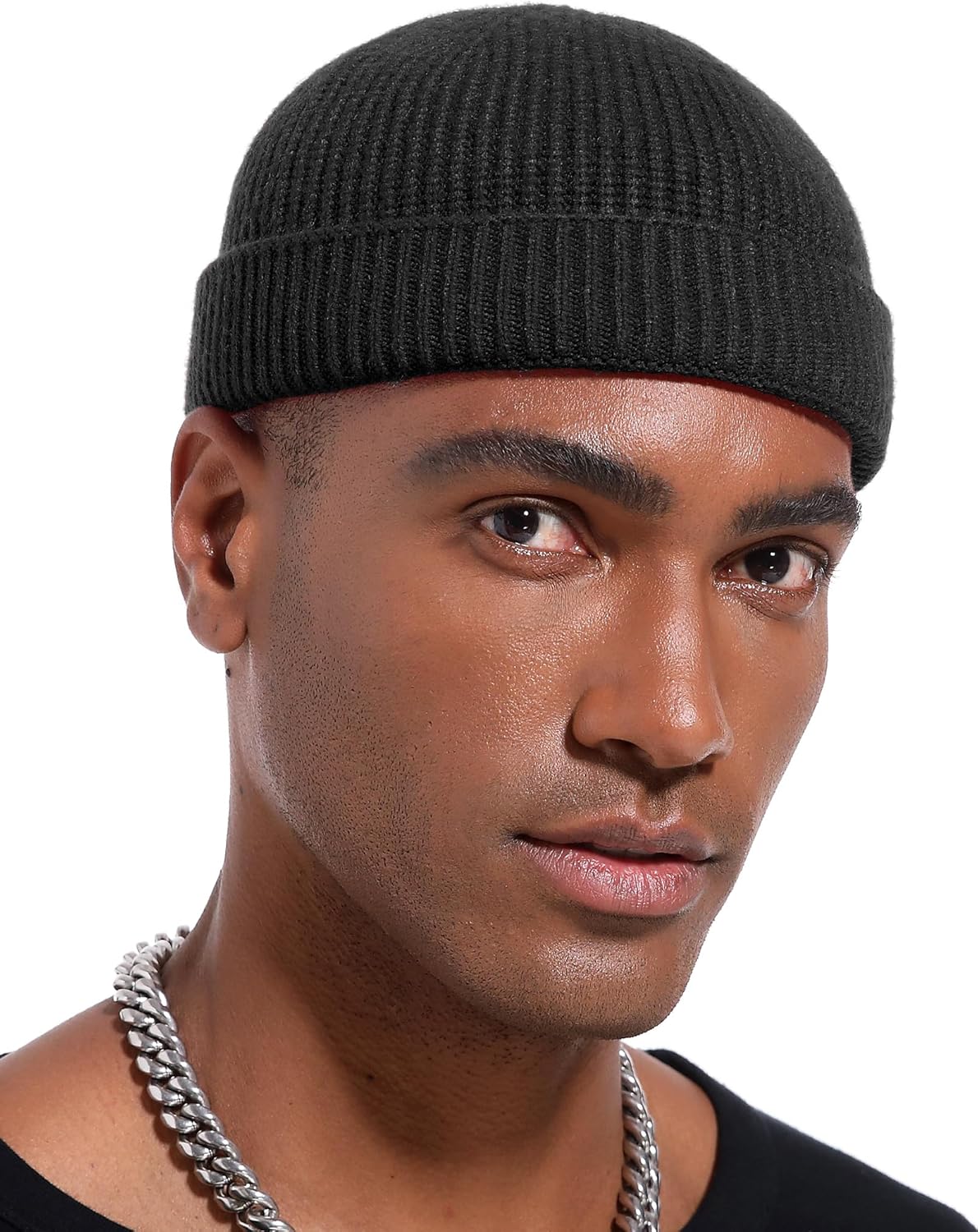Thin Wool Fisherman Beanie Hat for Men Women Fall Winter,Short Knit Cuffed Fashion Trawler Skull Cap,Watch Cap - Image 6