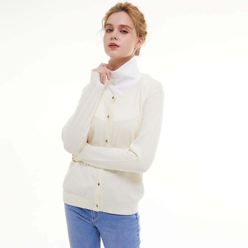 Womens Dickies Detachable Turtleneck Collar, Cotton Half Mock Turtlenecks - Image 2