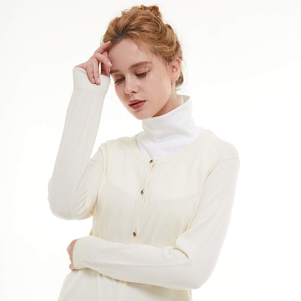 Womens Dickies Detachable Turtleneck Collar, Cotton Half Mock Turtlenecks - Image 3