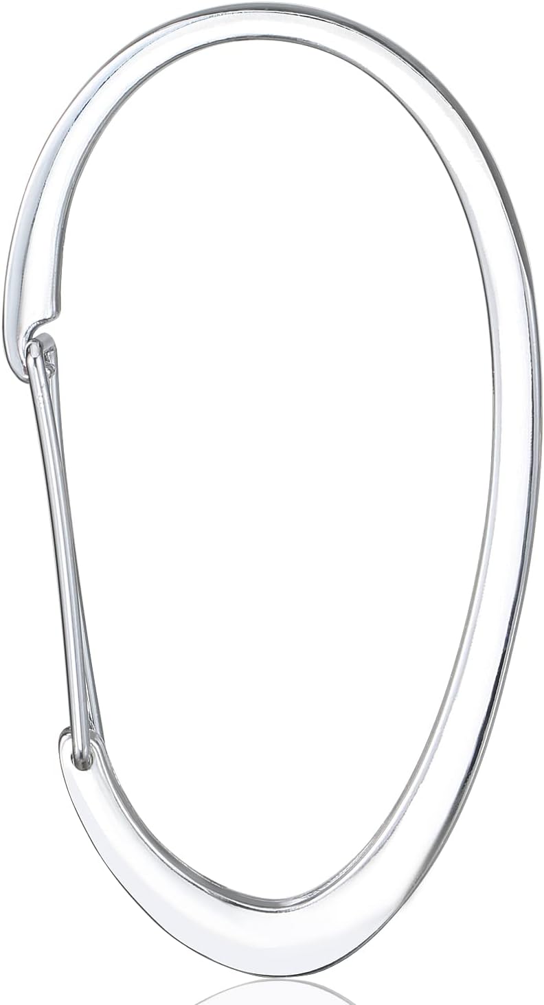 Silver Shower Curtain Rings, Rtproof Shower Curtain Hooks for Bathroom,  Chrome Decorative Shower Hooks Rings for Shower Curtain Rod Hangers, Set of 12 - Image 2