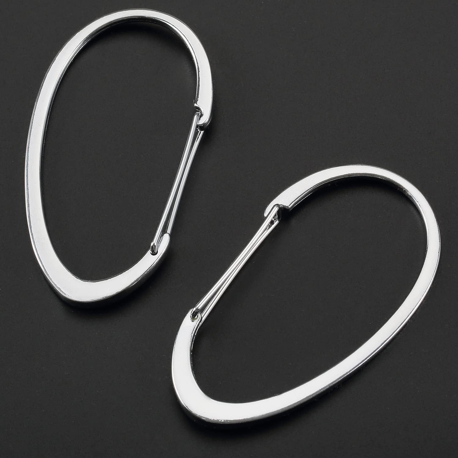 Silver Shower Curtain Rings, Rtproof Shower Curtain Hooks for Bathroom,  Chrome Decorative Shower Hooks Rings for Shower Curtain Rod Hangers, Set of 12 - Image 3