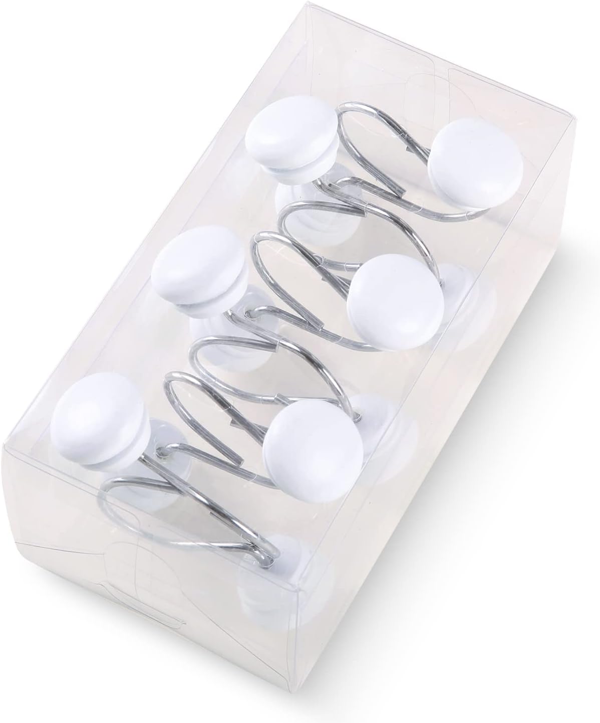 White Shower Curtain Hooks, Rt Proof Shower Curtain Rings for Bathroom,  Decorative Shower Hooks Hangers for Shower Curtain Rod,Set of 12 - Image 7