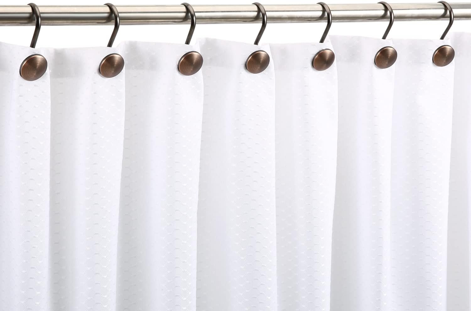 Bronze Shower Curtain Hooks, Rtproof Shower Hooks for Shower Curtain Bathroom,  Oil Rubbed Decorative Shower Rings for Shower Curtain Rod Hangers, Thread Shape Design Set of 12 - Image 4