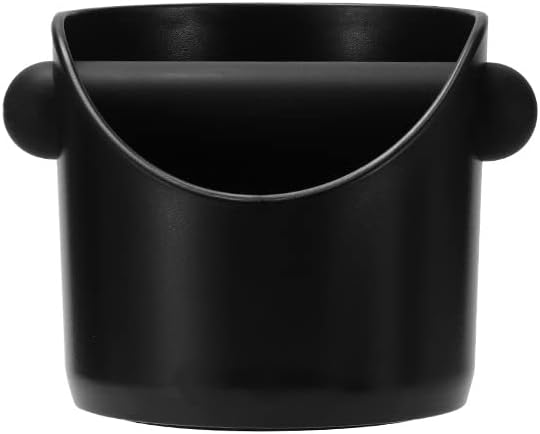 Coffee Knock Box, 4.6 in, Barista Style Espresso Grounds Knock Box, Removable Plastic Knock Rod, Non-Slip Base, Espresso Maker Accessory (Black) - Image 1