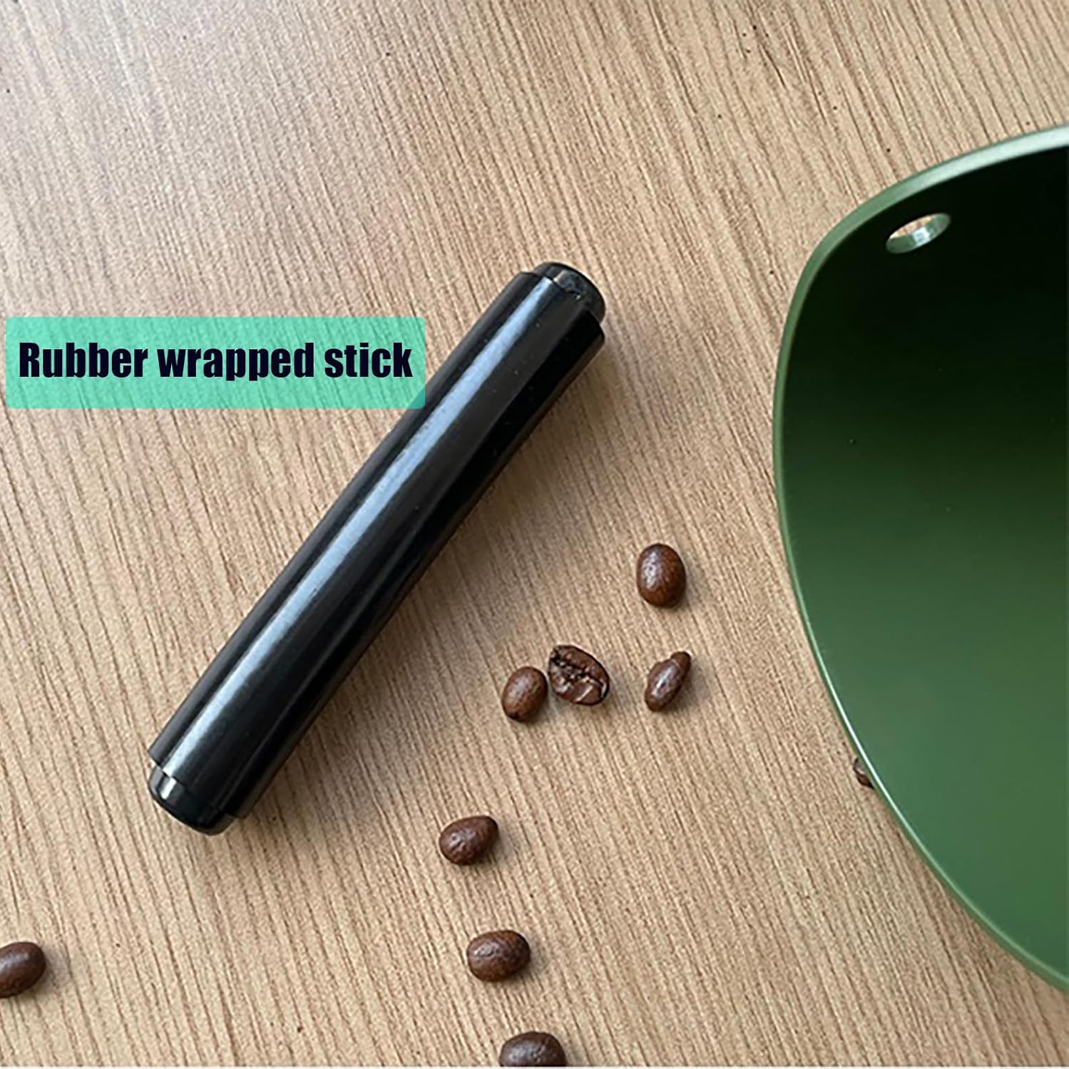Coffee Knock Box, 4.6 in, Barista Style Espresso Grounds Knock Box, Removable Plastic Knock Rod, Non-Slip Base, Espresso Maker Accessory (Black) - Image 2