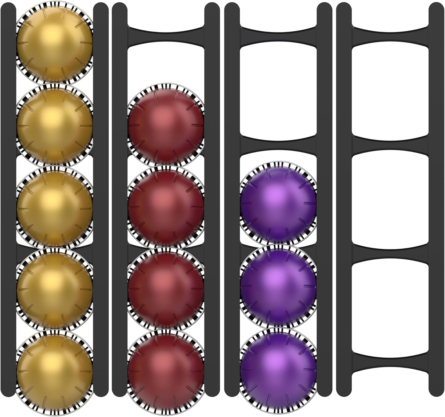 Coffee Pod Holder Compatible with Nespresso VertuoLine Capsules – 20-Pod Space-Saving Organizer for Wall, Cabinet, or Under-Counter Mount, Black - Image 1
