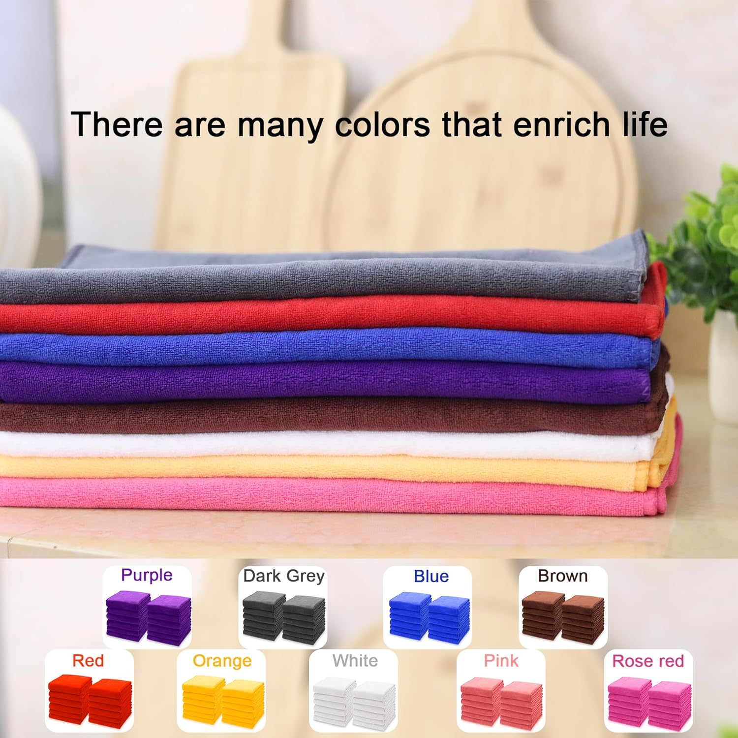 13x28 Inches Kitchen Cloth Dish Towels, 400 GSM Premium Dishcloths, Super Absorbent Coral Velvet Microfiber Cleaning Cloths, Fast Drying Rags for Washing Dishes (6 Pack, Dark Grey) - Image 7