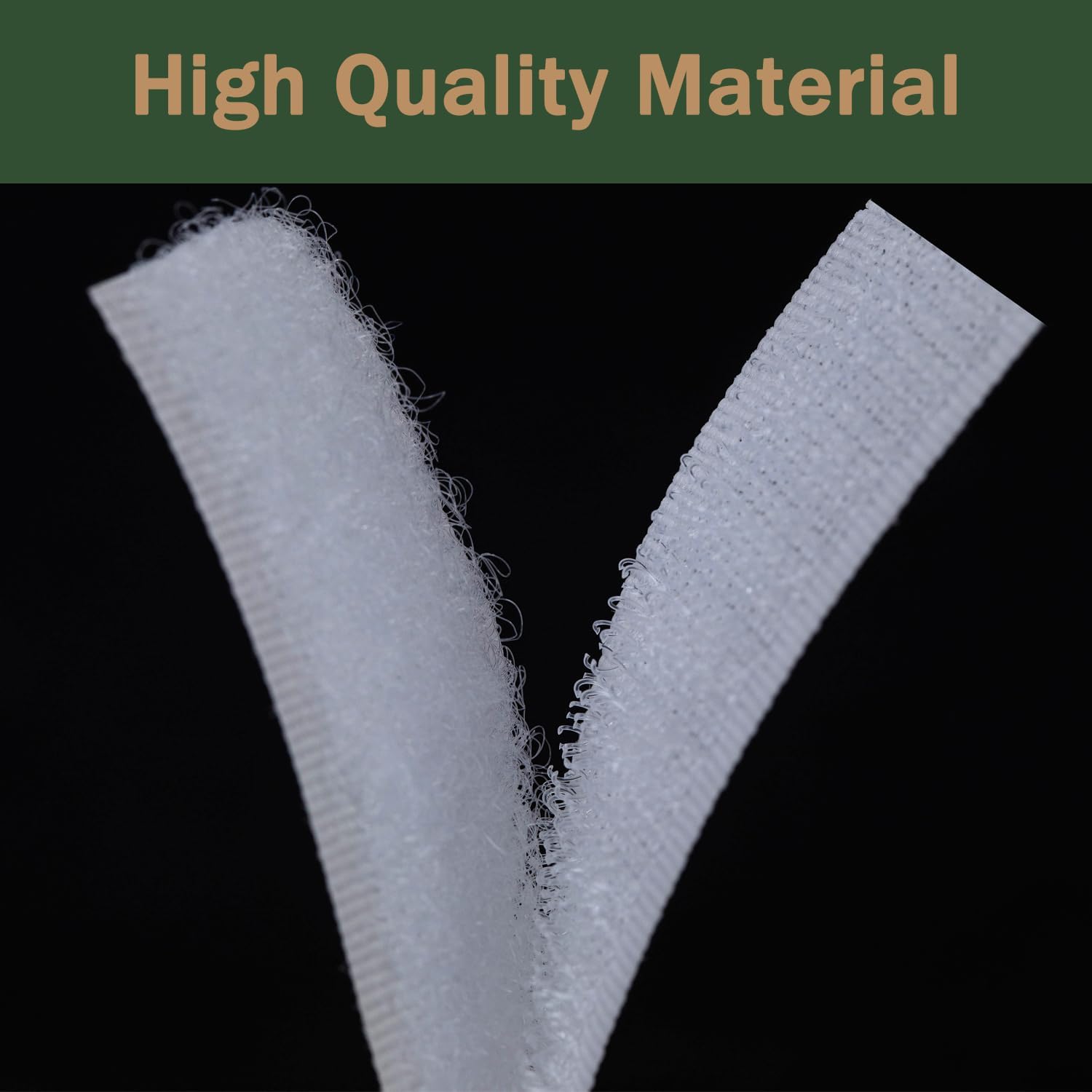 2 Inch Wide Hook and Loop Tape, Excellent Grip, Strong Adhesive Back, Nylon Self-Adhesive Fastener Strips for Fixing and Hanging, Home School and Office e (White, 15 Feet) - Image 2