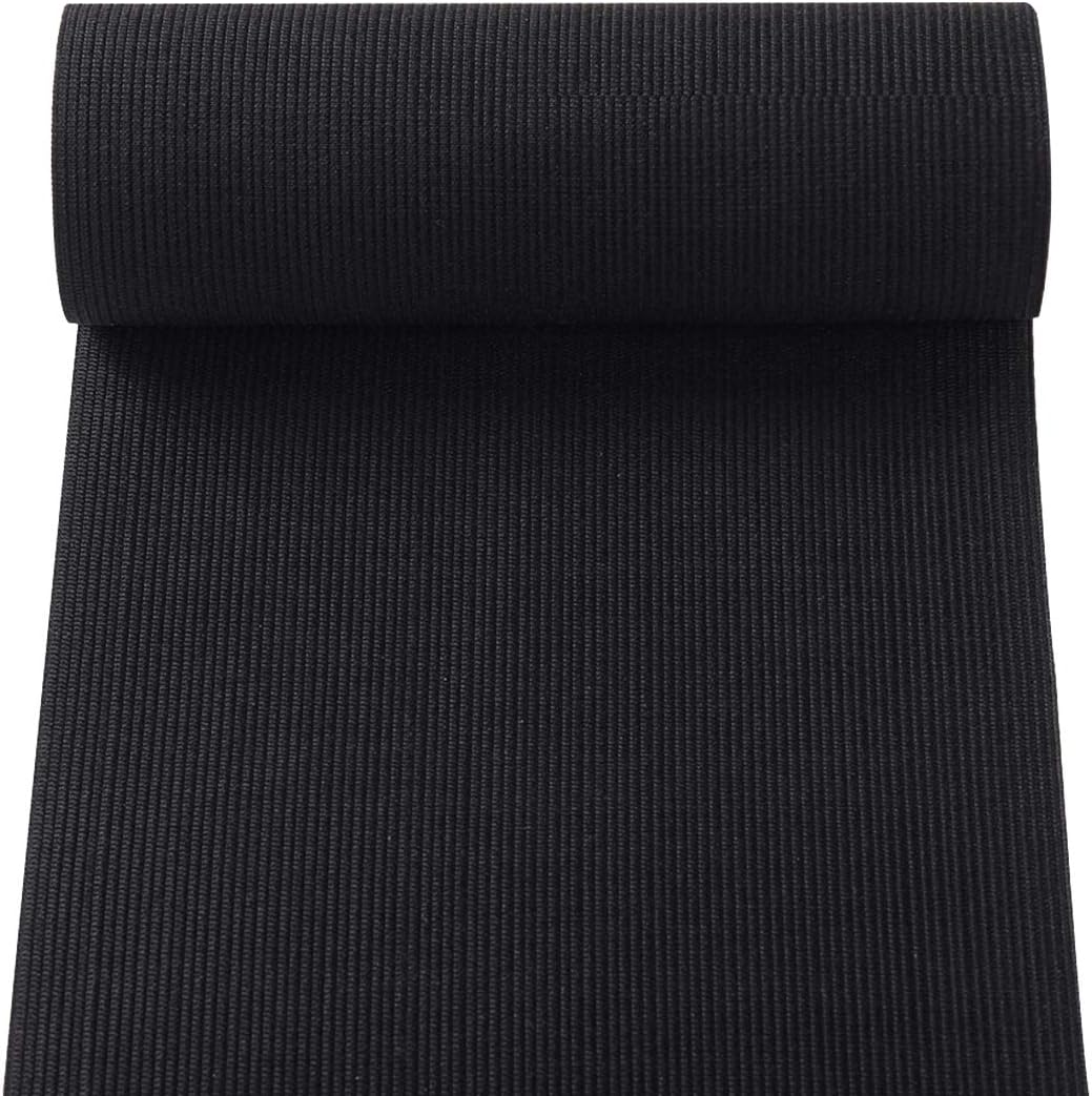 Knit Elastic Bands for Sewing Black Heavy Stretch High Elasticity Flat Elastic Cord 6 Inch Wide Braided Elastic Spool 2 Yard - Image 2