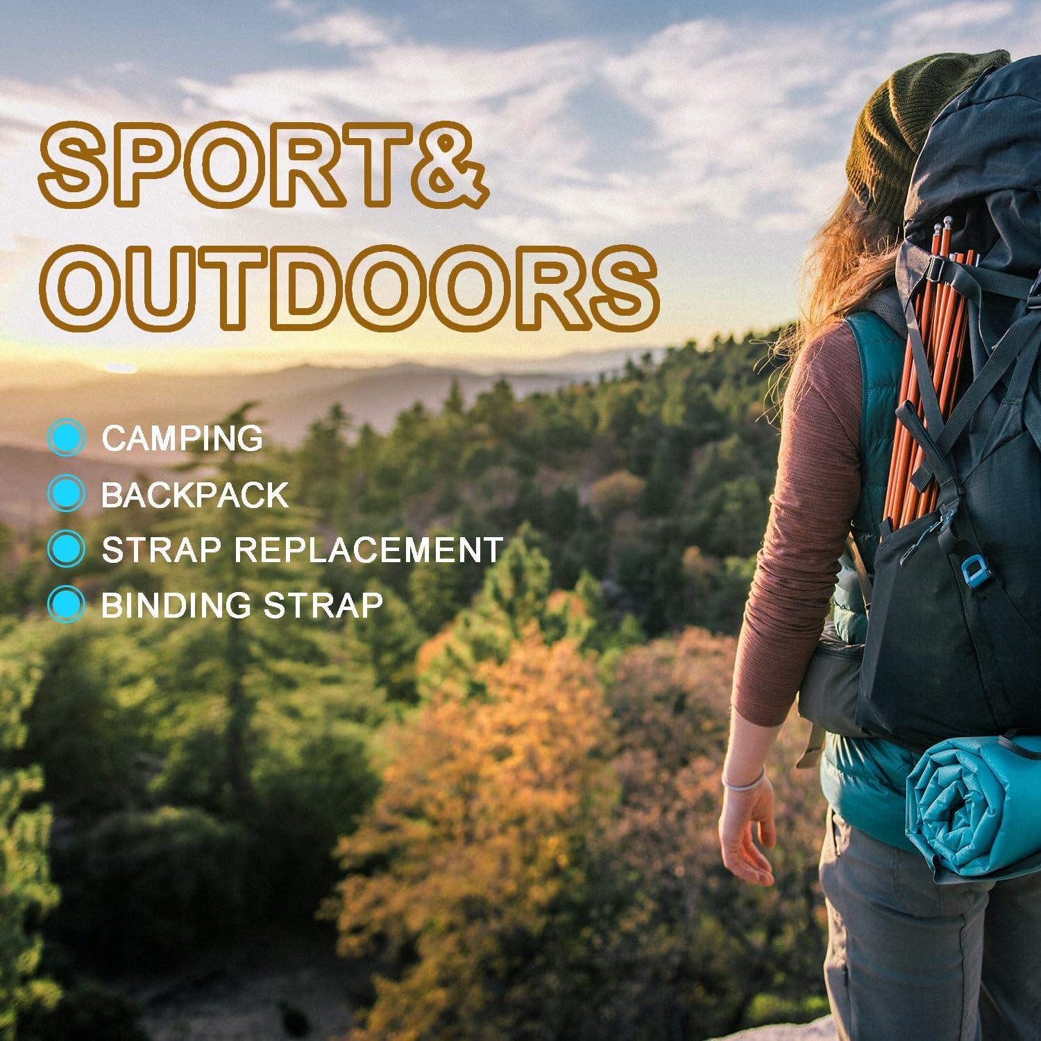 CooBigo 13 Rolls Webbing Strap 3/8 Inch 3/4 Inch 1 Inch 1.5 Inch 2 Inch Polyester Webbing 13 Colors &13 Yards 3/8