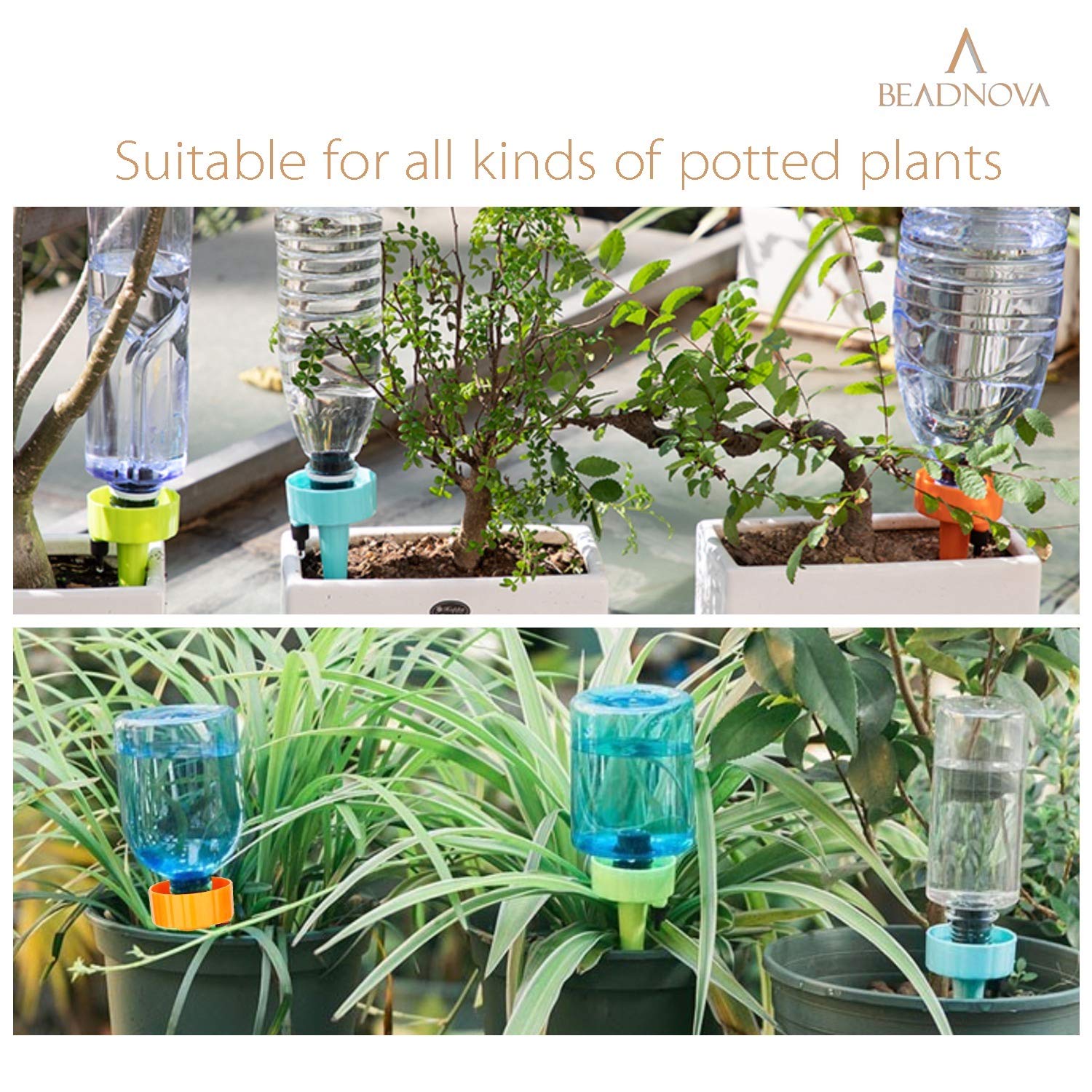 Plant Self Watering Spikes Automatic Irrigation Equipment Adjtable Self Watering Spikes for Plants with Slow Release Control Valve (Orange Blue Green, 6pcs) - Image 6