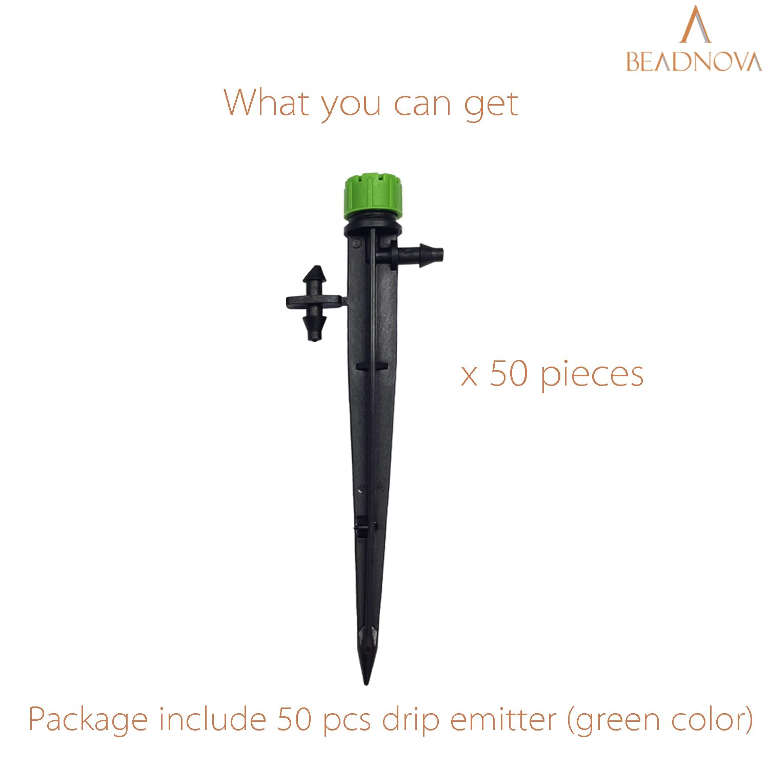 Irrigation Drippers 50pcs Drip Emitters for 1/4 Inch Irrigation Sprinkler 360 Degree Micro Sprinkler Adjtable Drip Heads Drippers for Garden Patio Lawn - Image 3