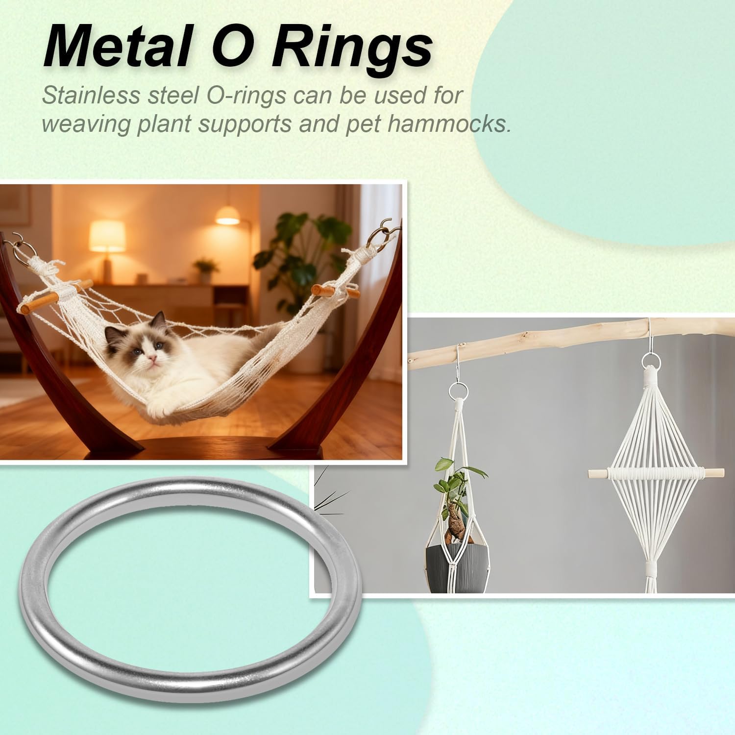 CooBigo 15pcs 1 Inch Stainless Steel Ring Buckle, Metal O Rings Buckles, Solid Welded Loop for Dreamcatcher Keyrings, Dog Collars, Macrame, Hanging Strap Slings - Image 4