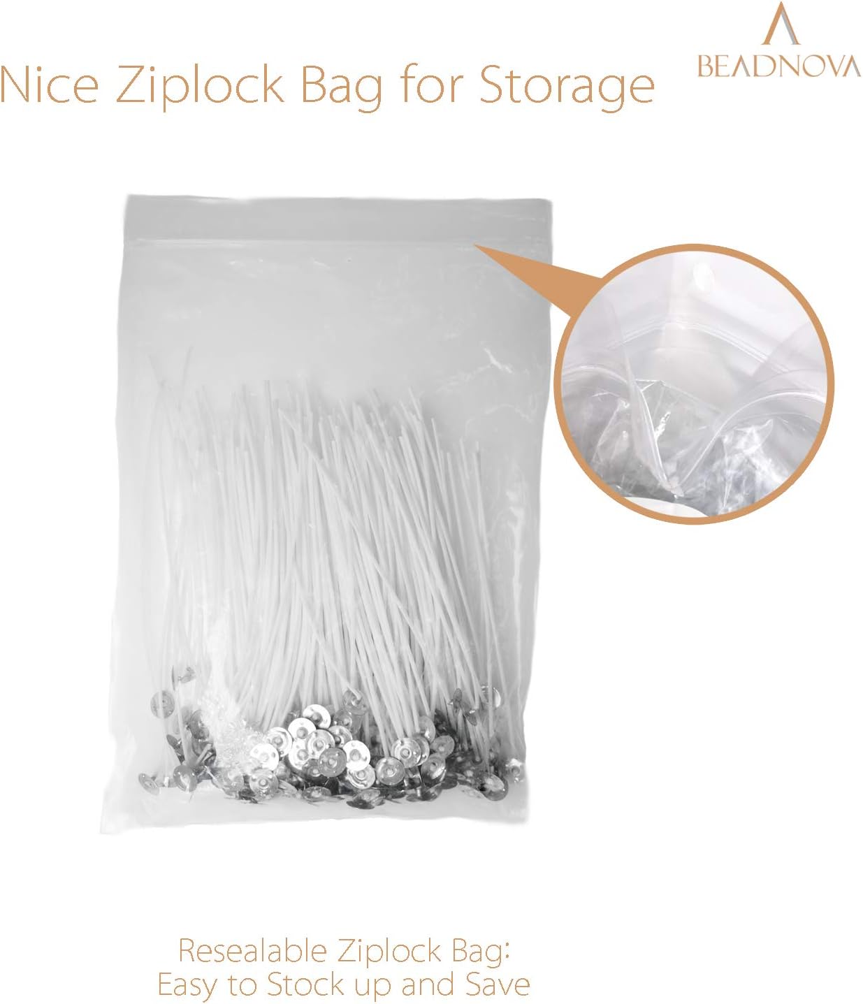 Candle Wicks 6 Inch 200pcs Large Cotton Wicks String for Candle Making Supplies - Image 5