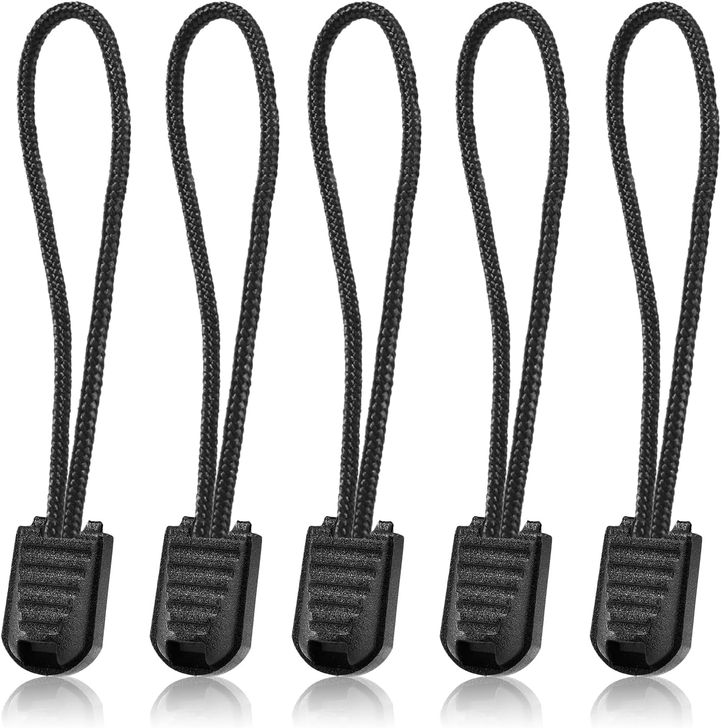 10 Pack Backpack Replacement Zipper Pulls Black - Image 1