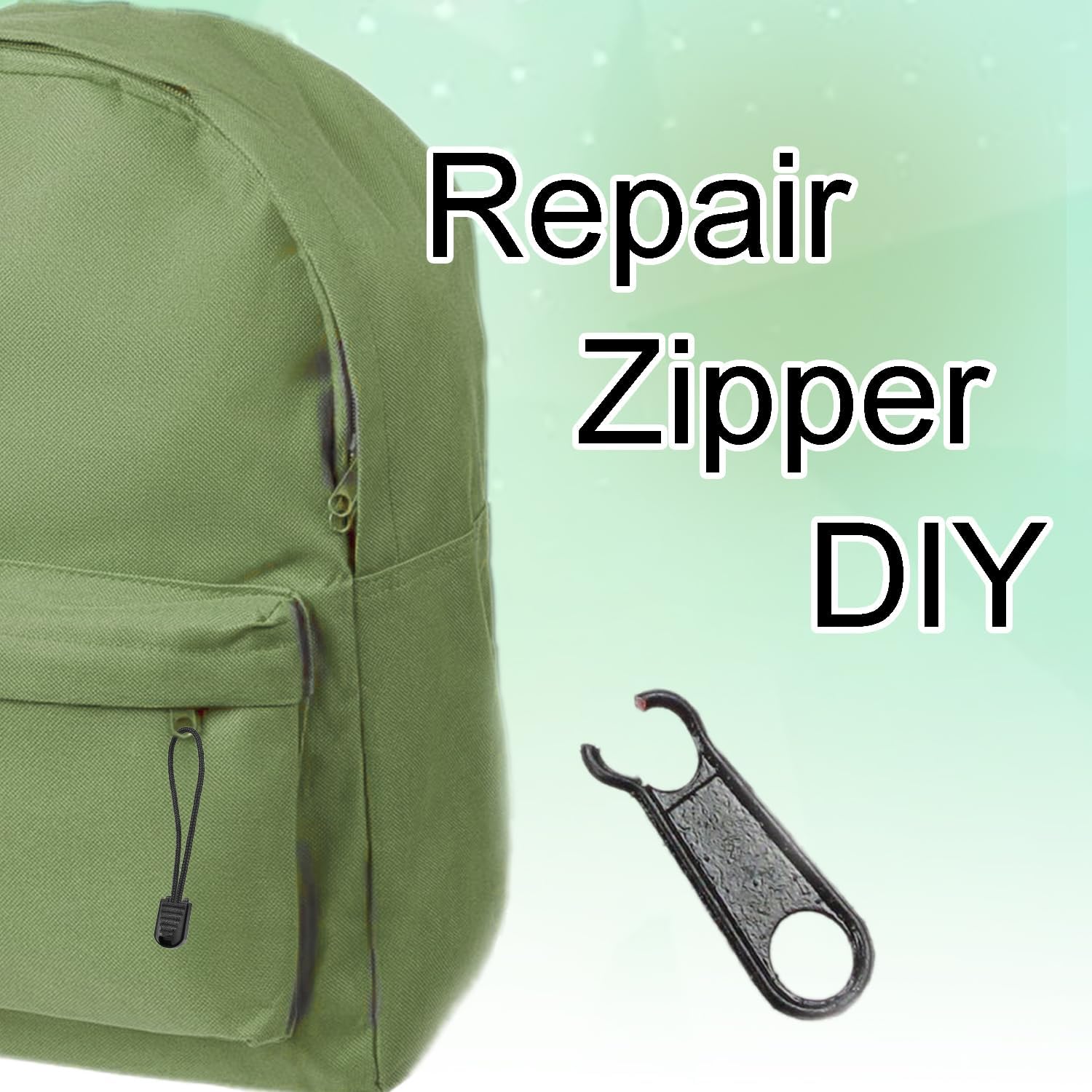 10 Pack Backpack Replacement Zipper Pulls Black - Image 4
