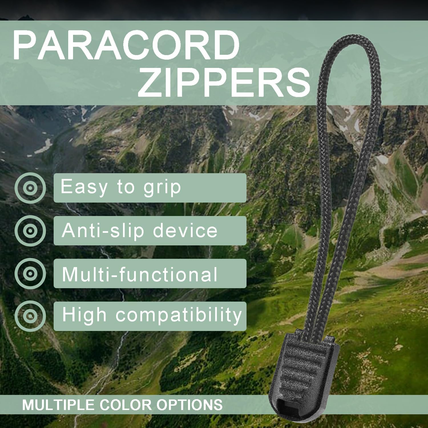 10 Pack Backpack Replacement Zipper Pulls Black - Image 5