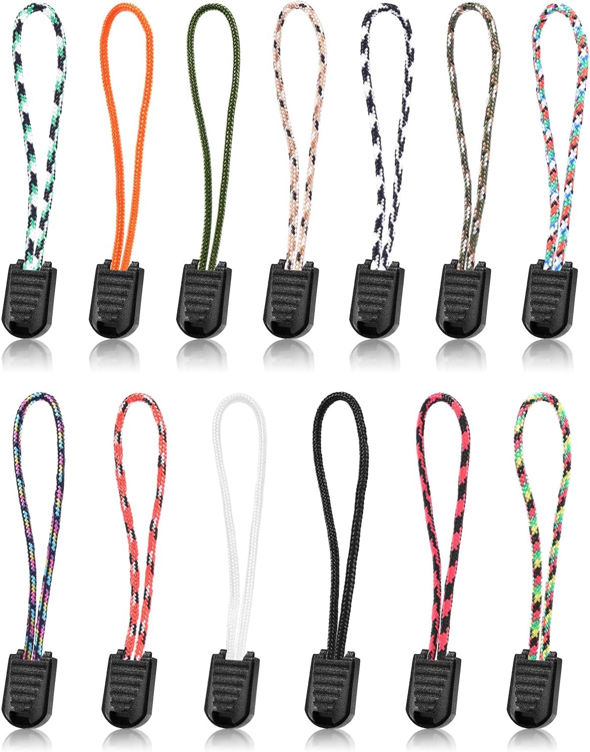 10 Pack Backpack Replacement Zipper Pulls Black - Image 7