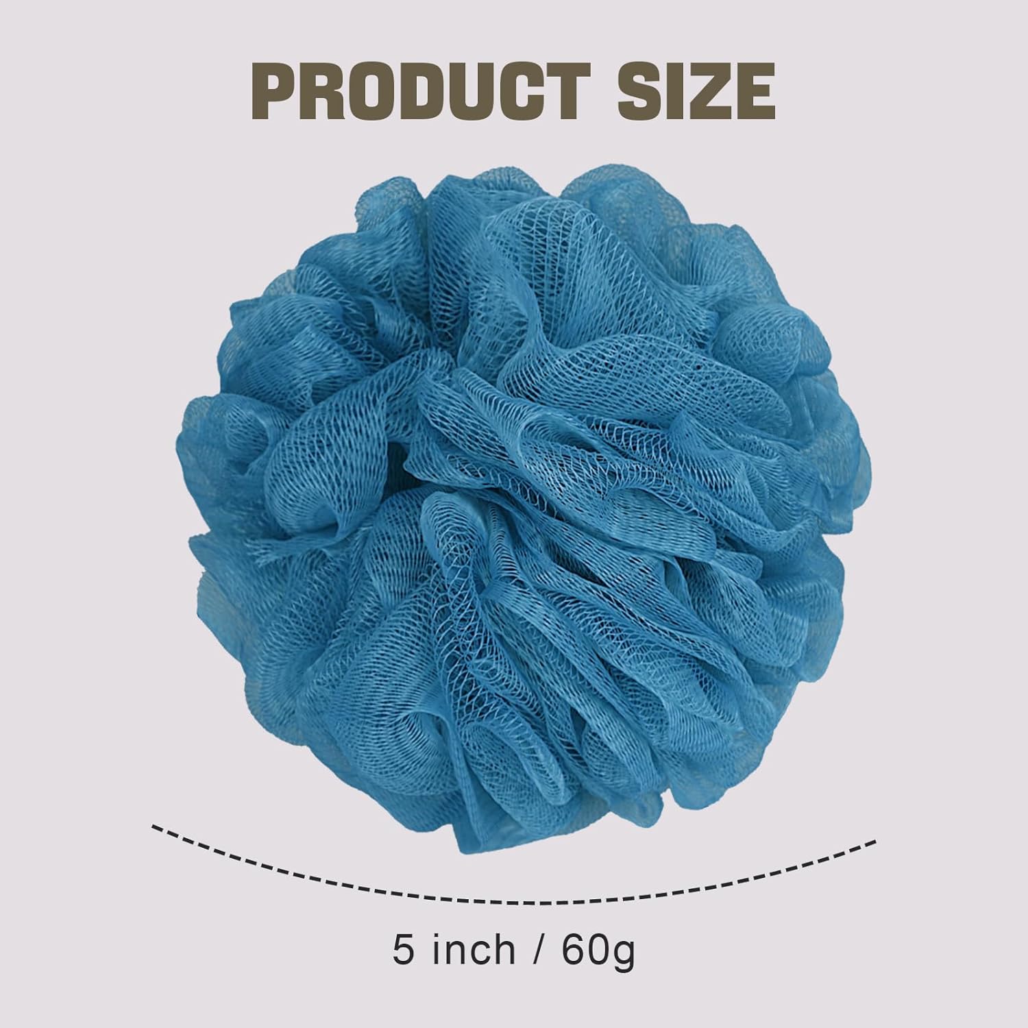Bath Sponge Loofah Sponge Bath Puffs Shower Pouf Body Scrubber Exfoliating Soft 3 Pack - Image 2
