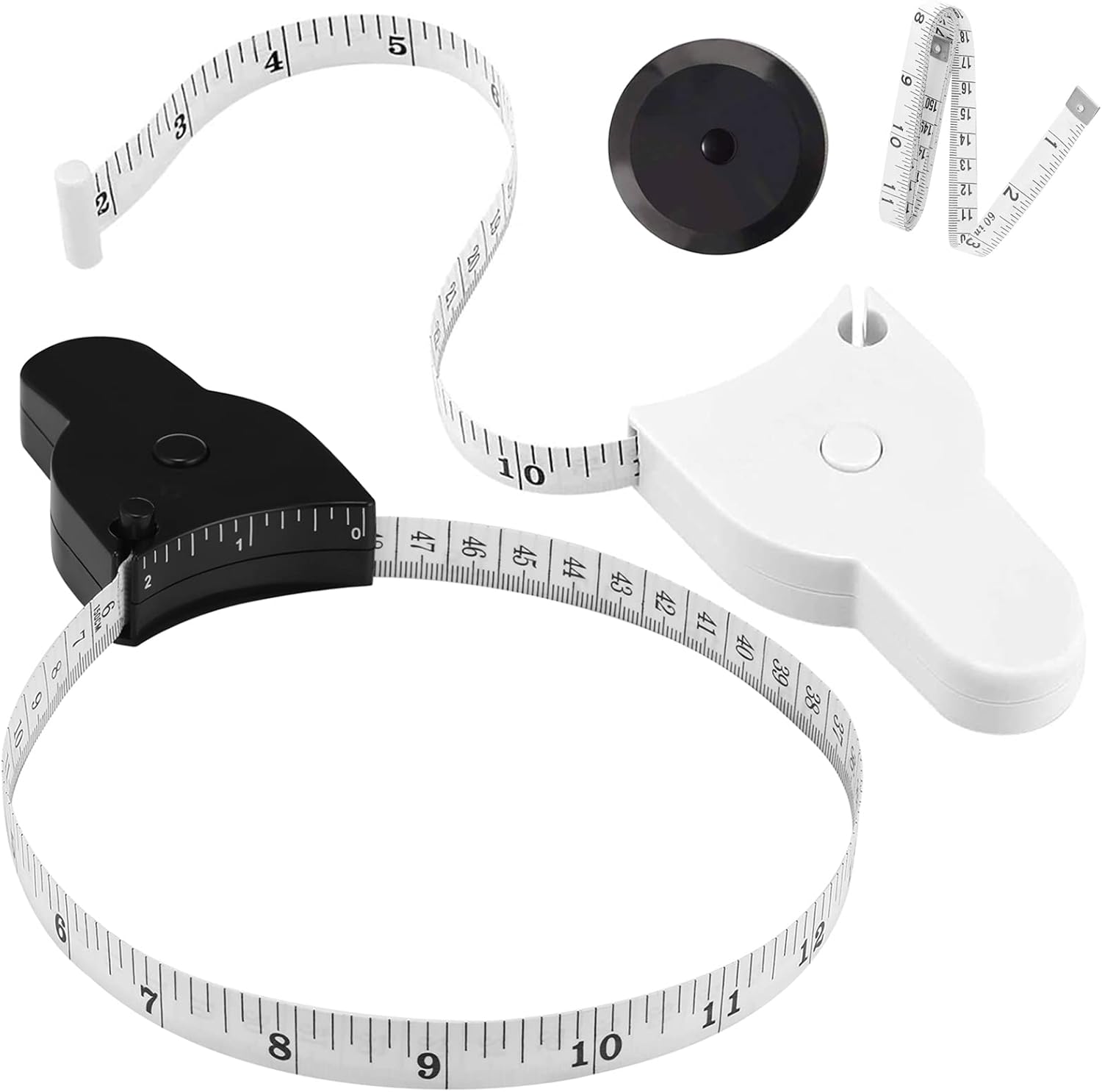 Automatic Telescopic Tape Measure(60in/150cm), Measuring Tape for Body,Self-Tightening Body Measuring Tape,Retractable Tape Measure for Fitness, Weight Loss, Tailor, Sewing, Handcrafts (4 PCS) - Image 1