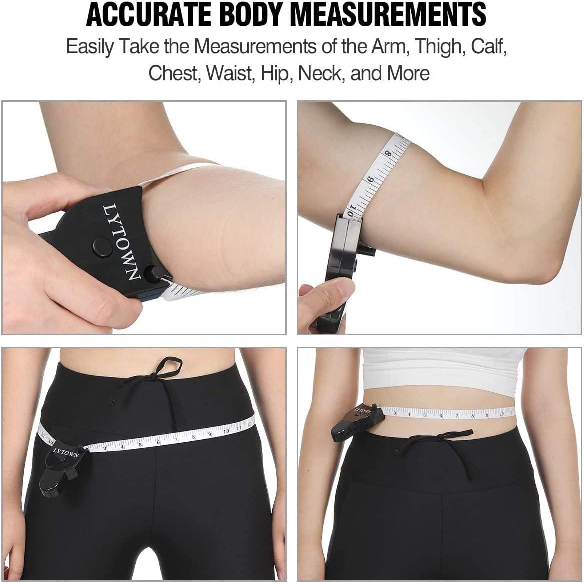 Automatic Telescopic Tape Measure(60in/150cm), Measuring Tape for Body,Self-Tightening Body Measuring Tape,Retractable Tape Measure for Fitness, Weight Loss, Tailor, Sewing, Handcrafts (4 PCS) - Image 3