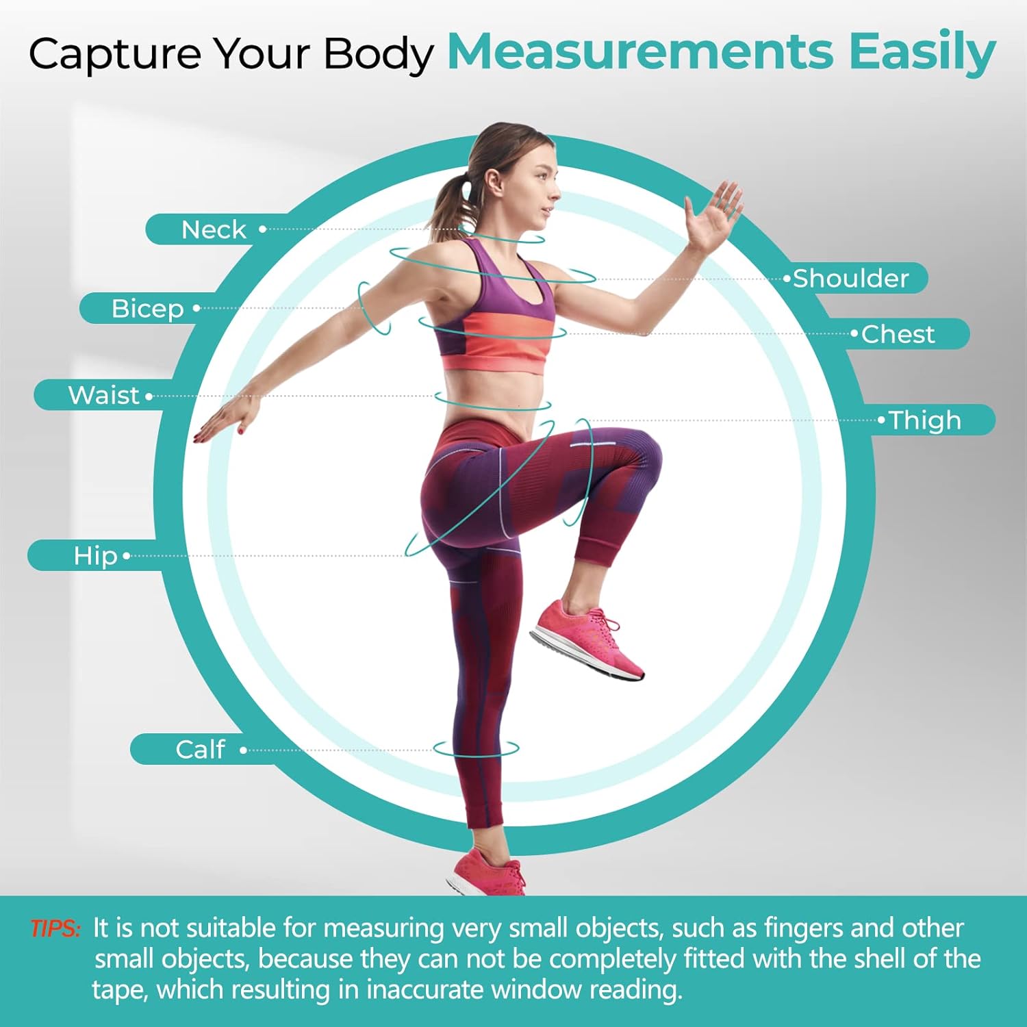 Upgraded Body Tape Measure for Weight Loss, Fitness, Bodybuilding, Mcle Gain. Lock Pin, Retractable Button, Soft Sewing Tape for Tailors, Measures Body Part Circumferences, 60Inch/150cm, 2Pcs - Image 2